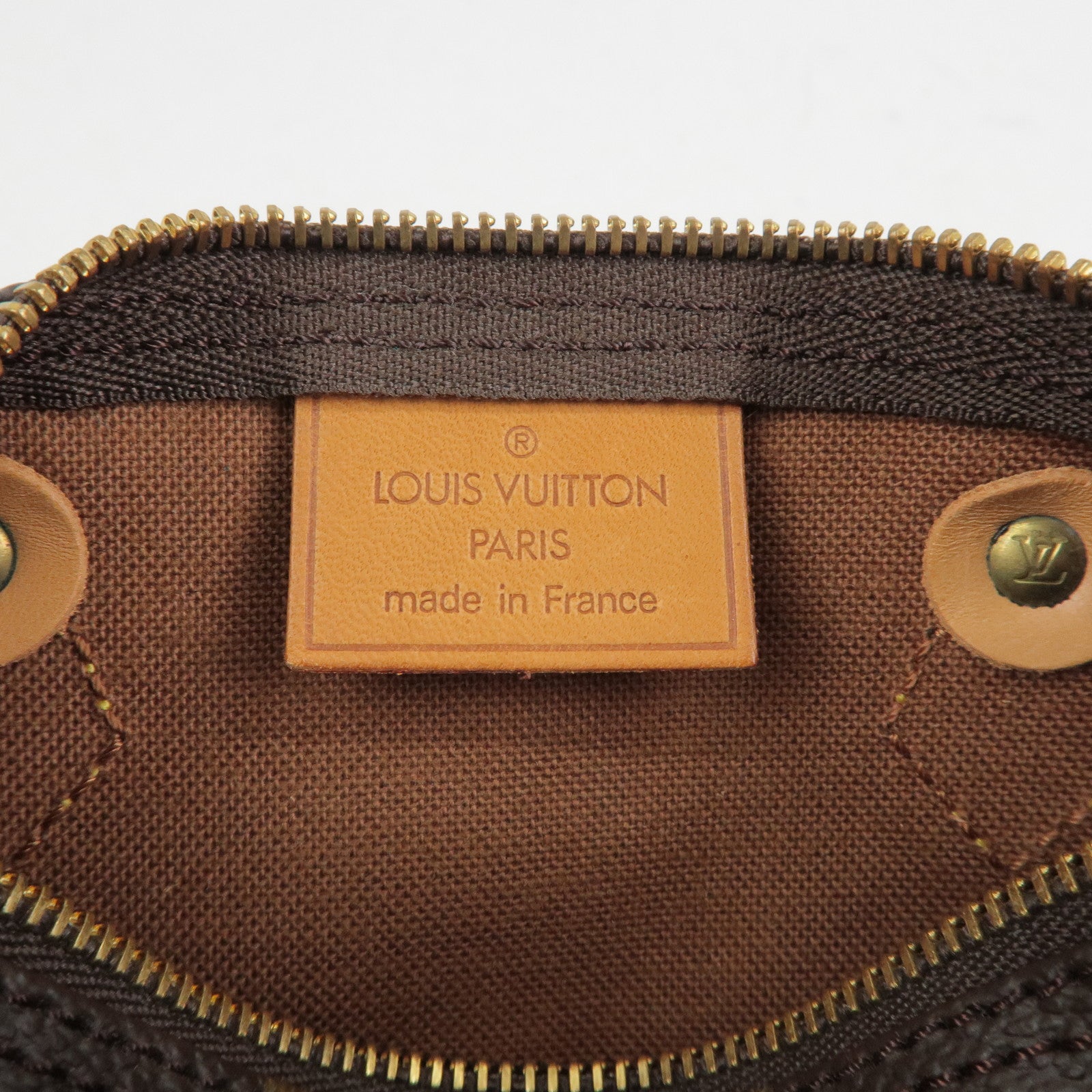 Louis Vuitton Monogram Mini Speedy Hand Bag Brown M41534