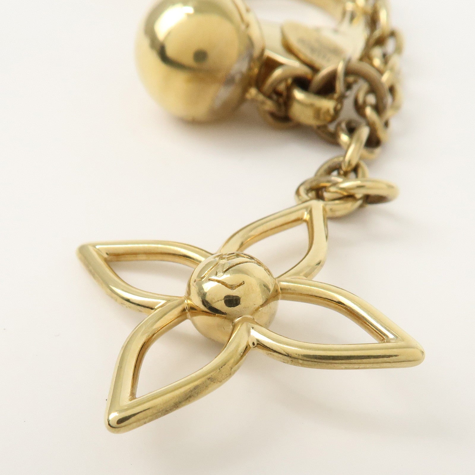 Louis Vuitton Bloomy Key Chain Bag Charm Gold M67931 Used