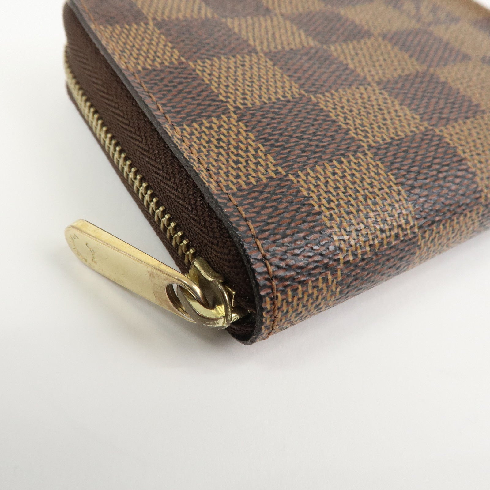 Louis Vuitton Damier Zippy Coin Case Wallet Brown N63070