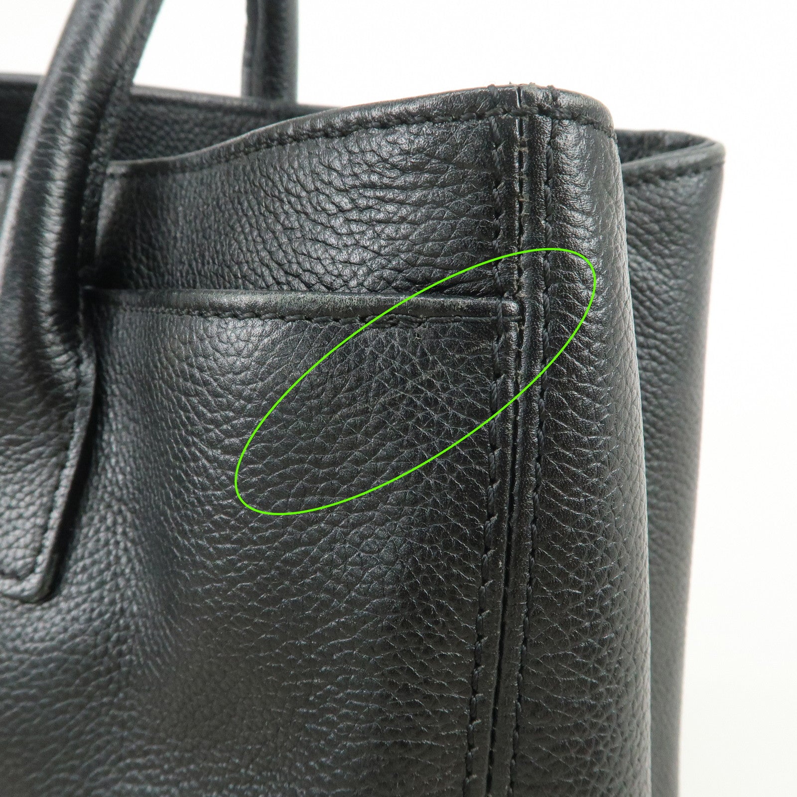 CHANEL Executive Leather Tote Bag Hand Bag Black A15206