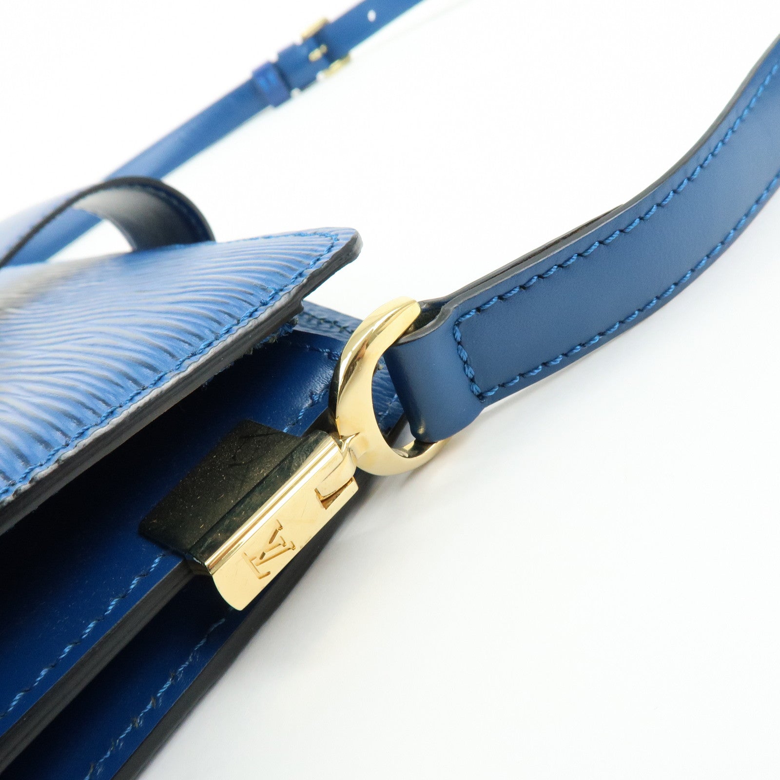 Louis Vuitton Epi Capucines Leather Shoulder Bag Toledo Blue M52345