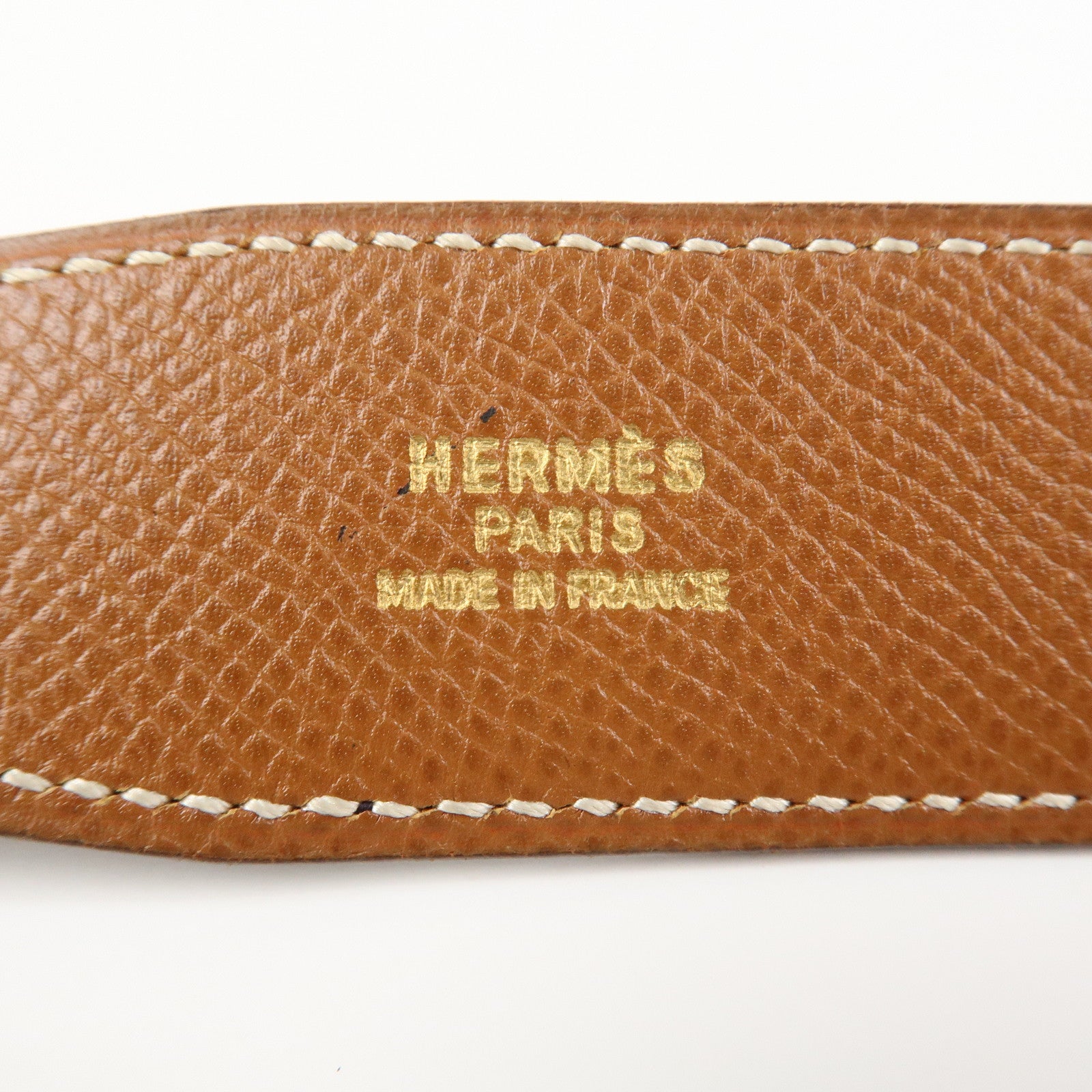 HERMES Leather H Buckle Reversible Constance Belt Z Stamped