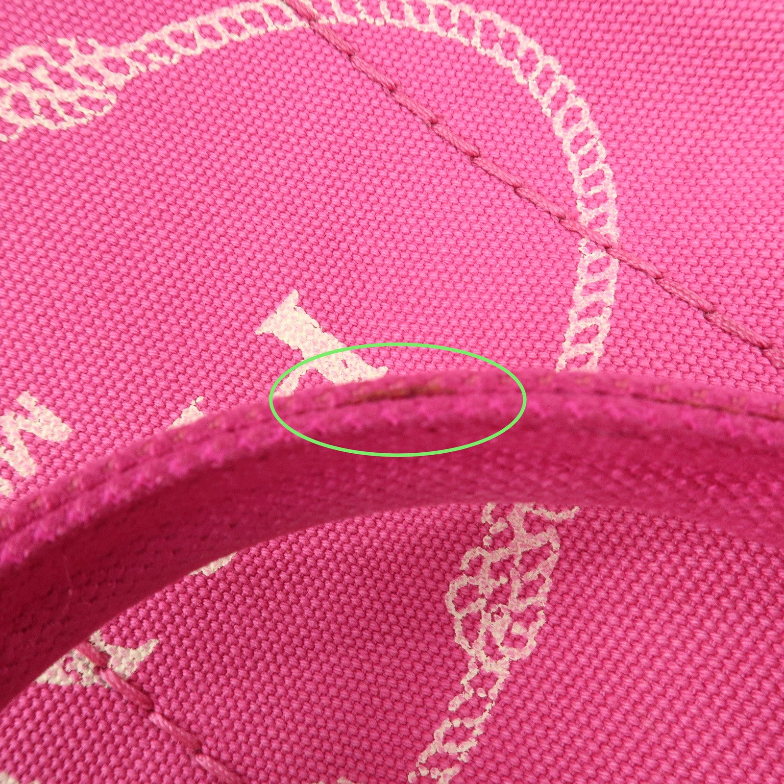 PRADA Logo Canapa Mini Canvas Hand Bag Tote Bag Pink BN2439
