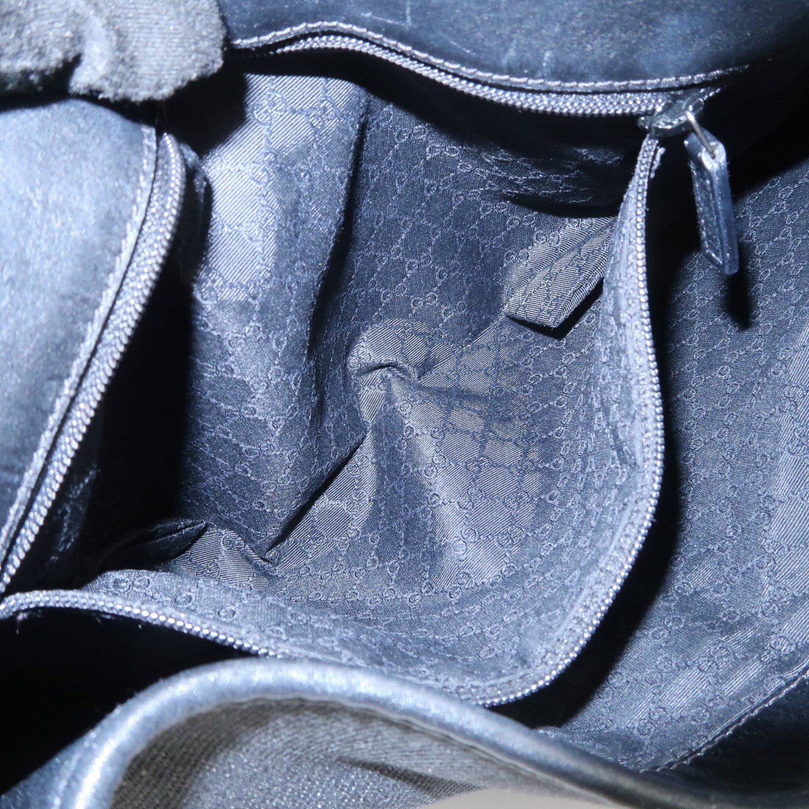 GUCCI Kandensky Denim Leather Shoulder Bag Hand Bag Black 28628