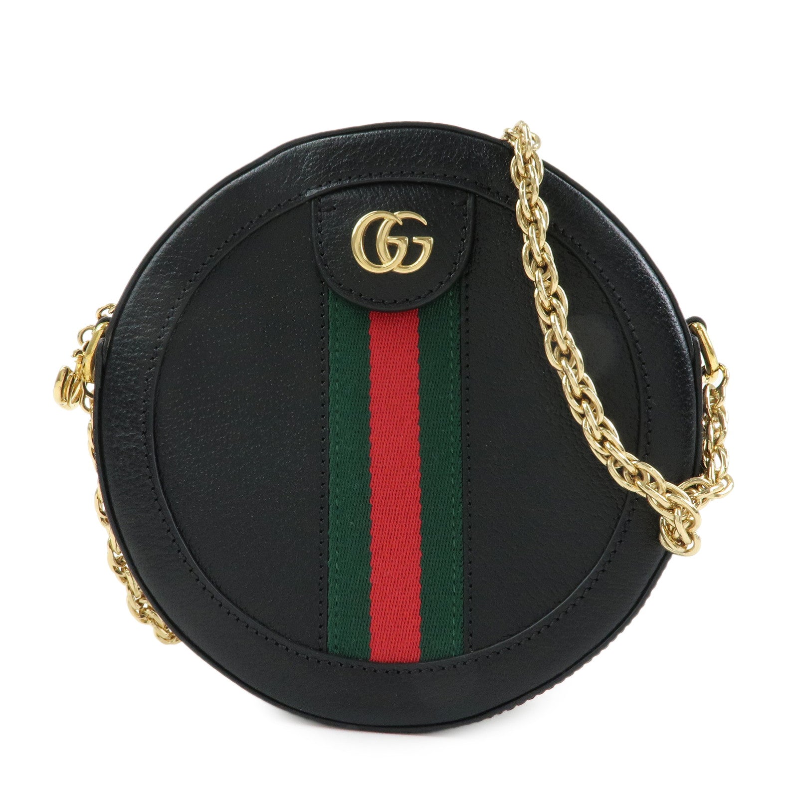 GUCCI Ophidia Sherry Mini Round Chain Shoulder Crossbody Bag 550618