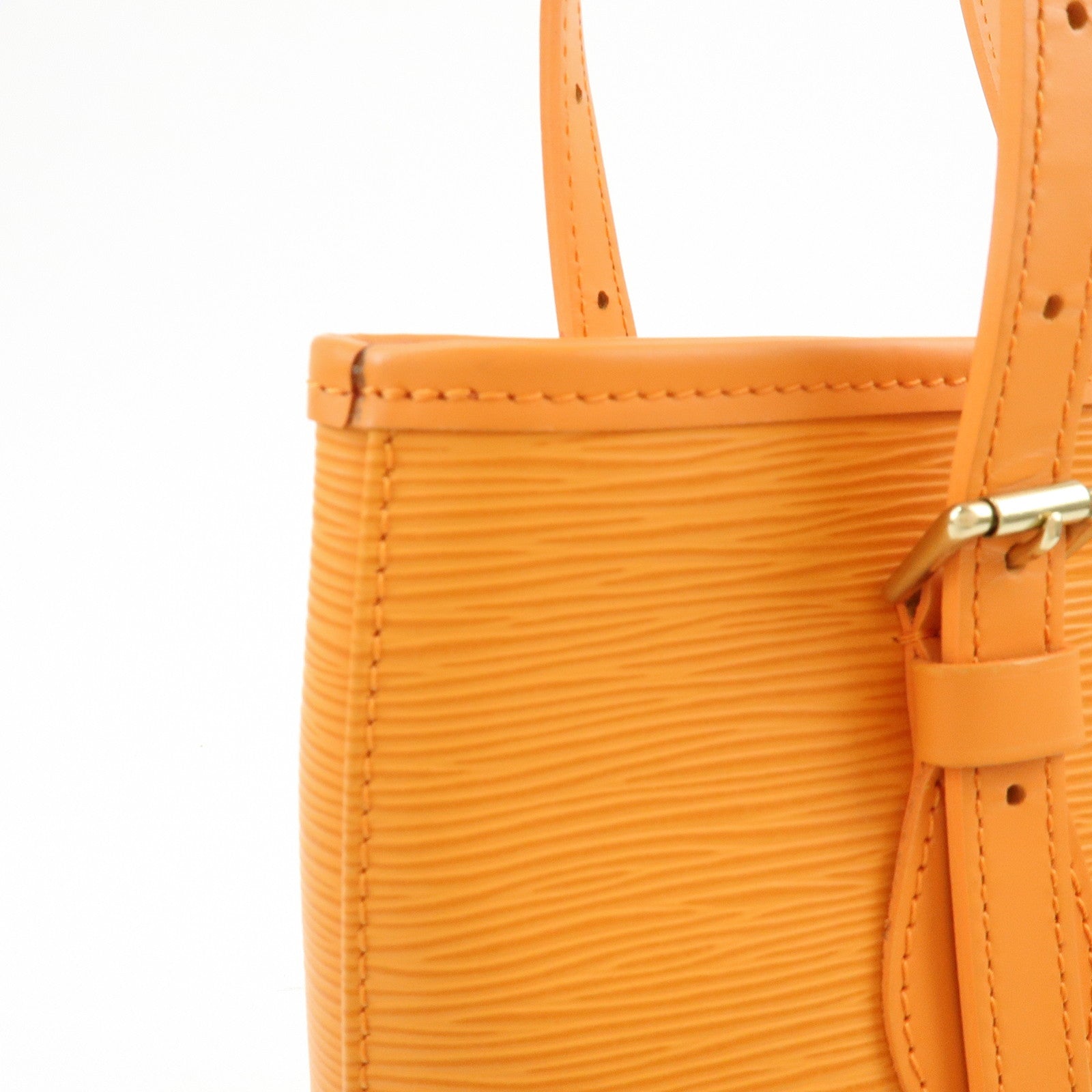 Louis Vuitton Epi Bucket PM Shoulder Bag Tote Bag Mandarin M5899H