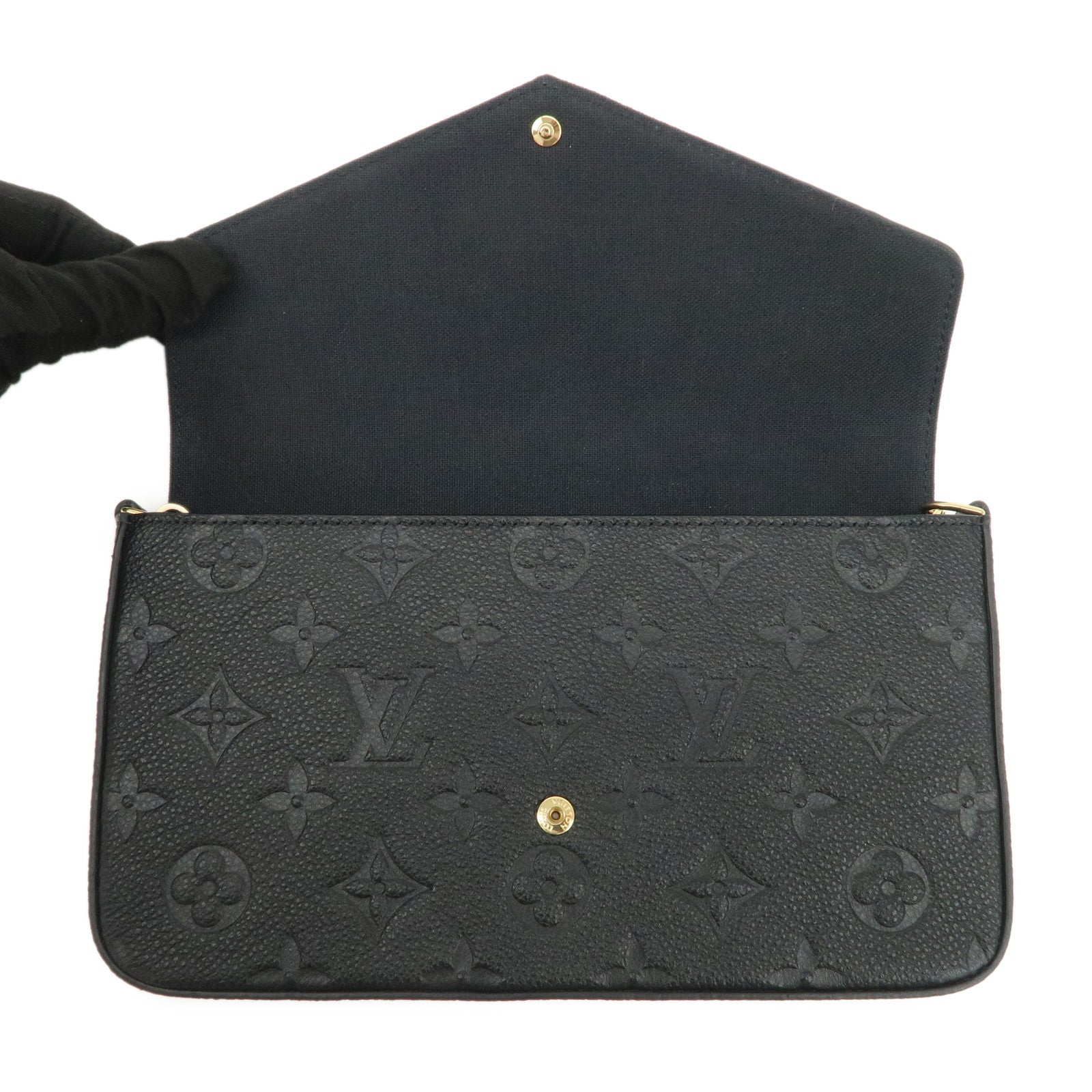 Louis Vuitton Monogram Empreinte Pochette Felicie Noir M82477
