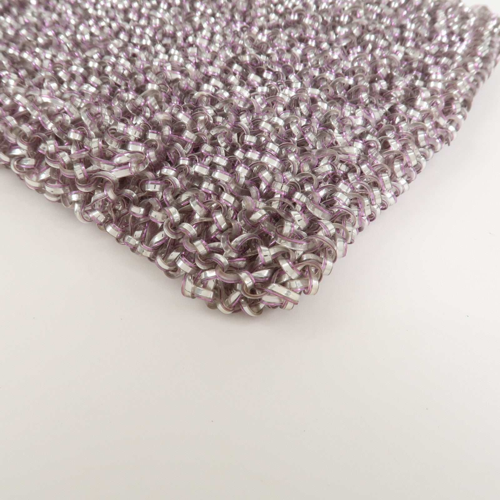 ANTEPRIMA PVC Wire Rhinestone Hand Bag Ribbon Pink