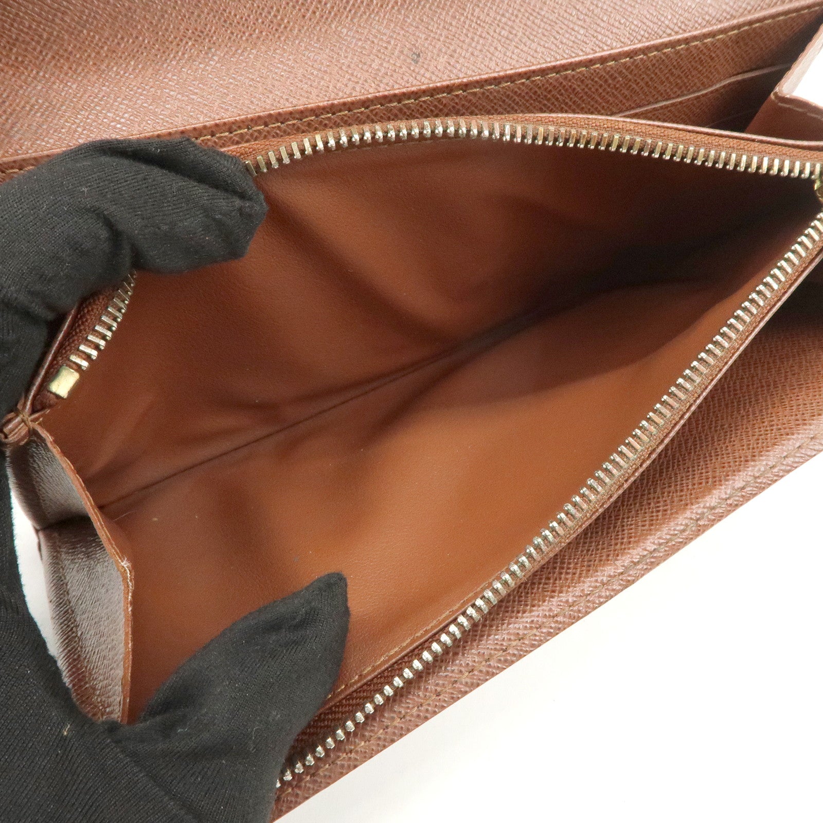 Louis Vuitton Monogram Set of 2 Long Wallets Brown M61734 M60825