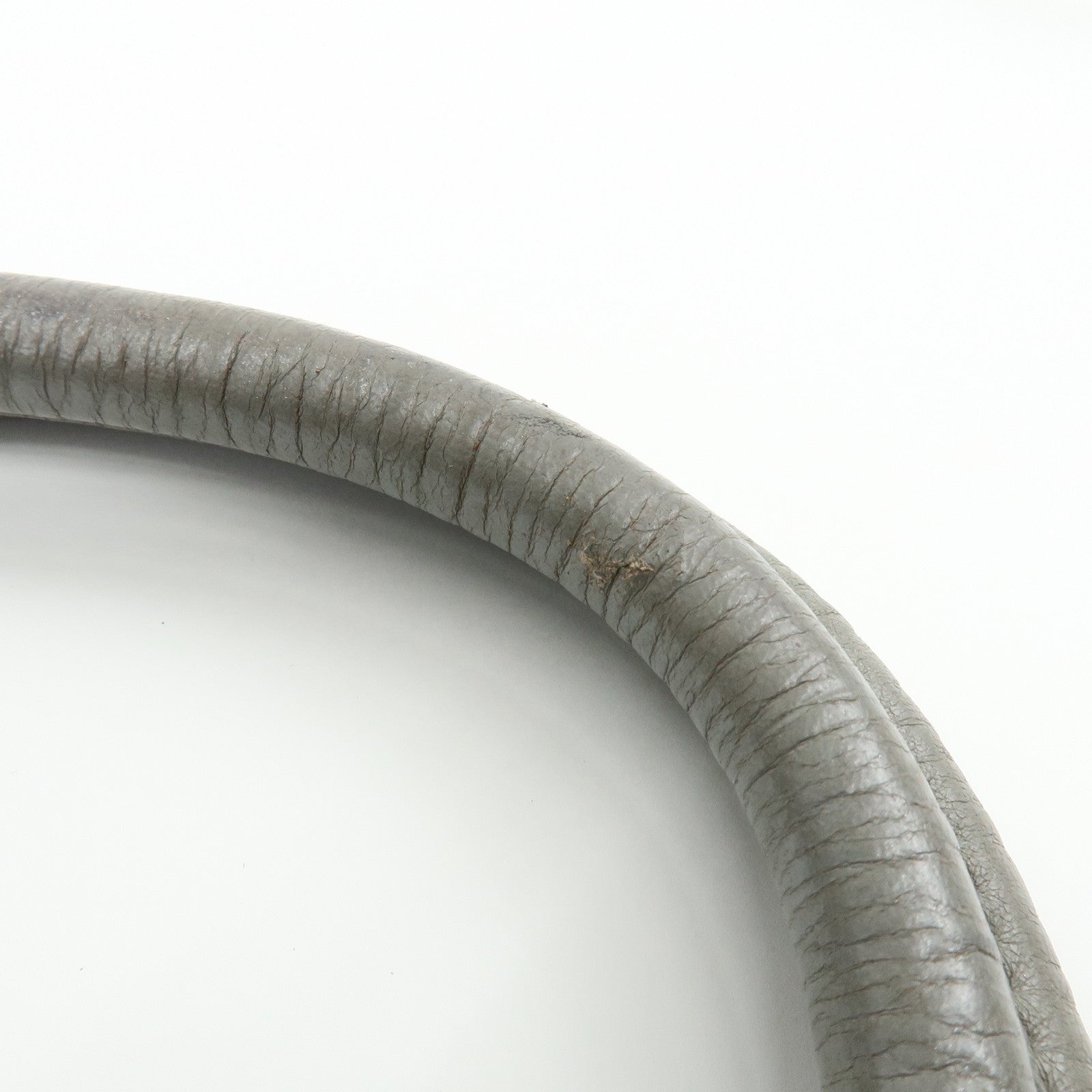 PRADA Logo Leather 2Way Bag Hand Bag Shoulder Bag Gray