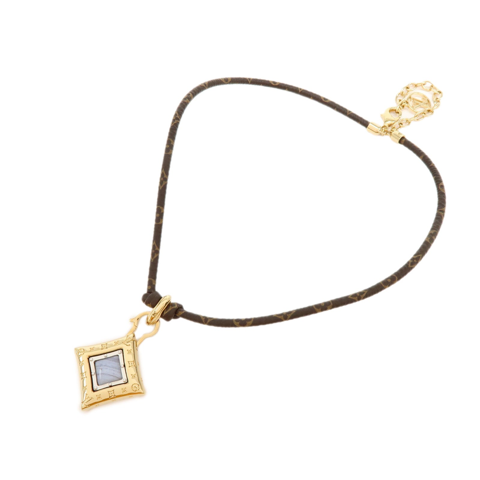 Louis Vuitton Metal Monogram Collier Cord Into Me Necklace M64875