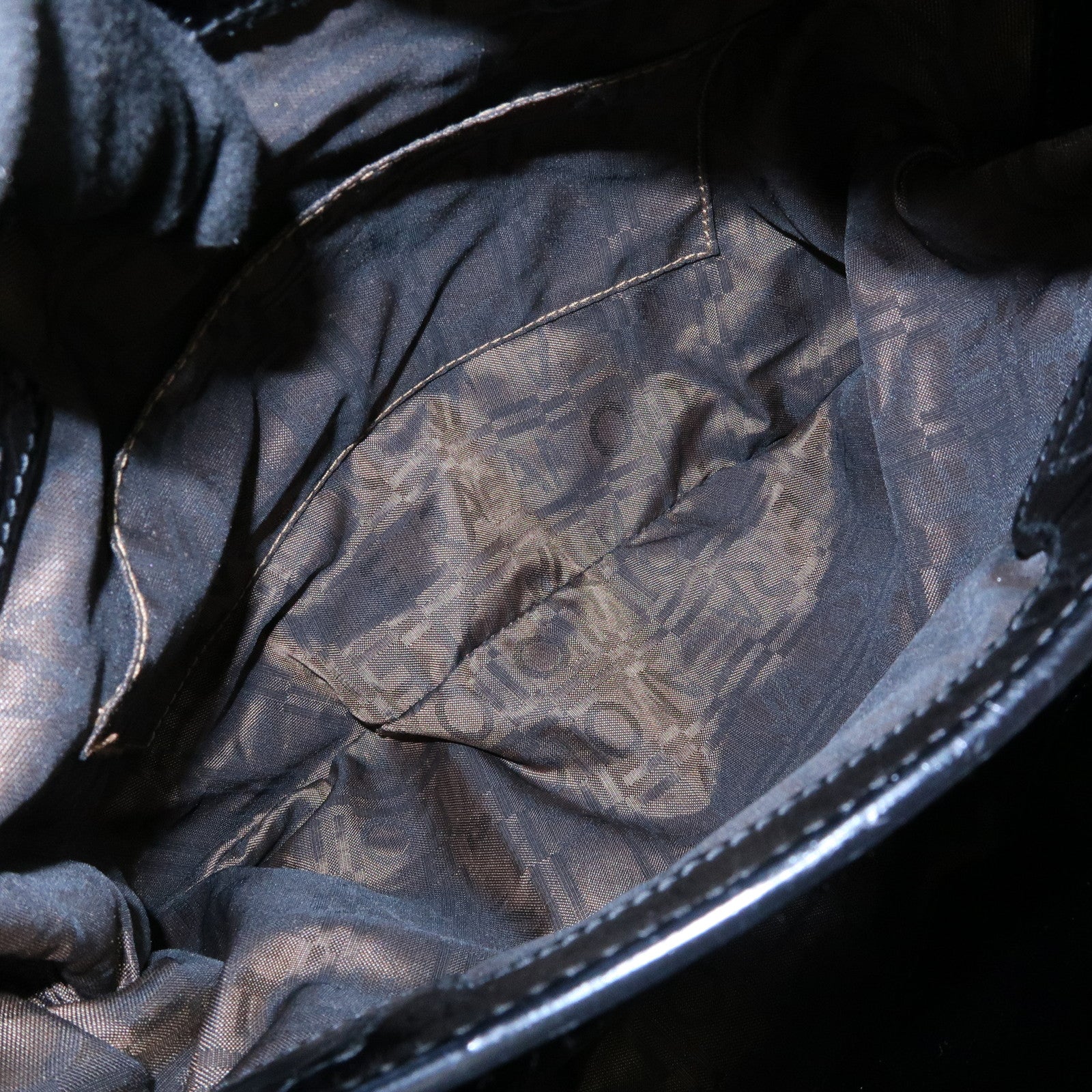 Ferragamo Gancini Patent Leather Hand Bag Shoulder Bag Black