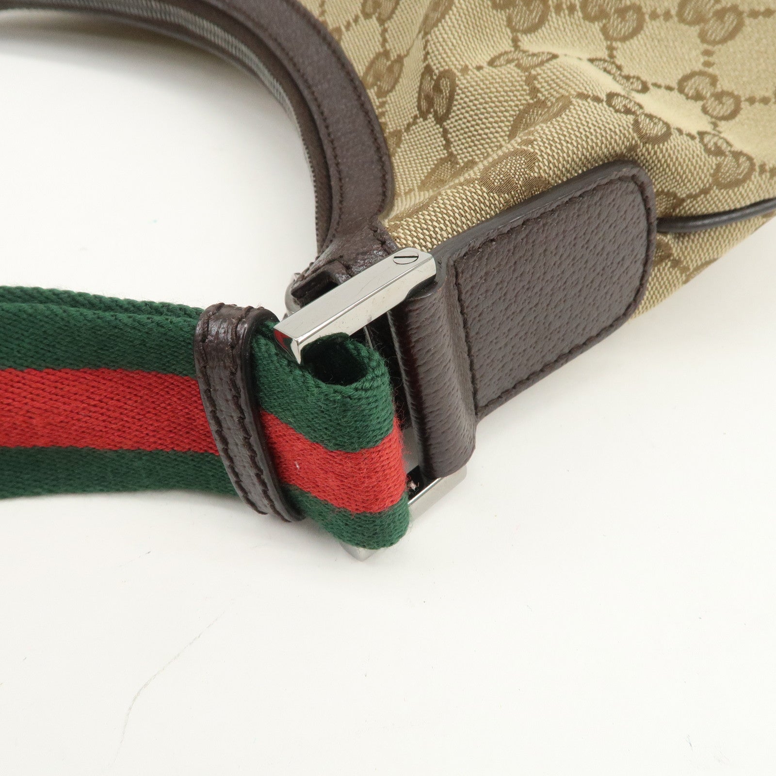 GUCCI Sherry GG Canvas Leather Shoulder Bag Crossbody Bag 181092