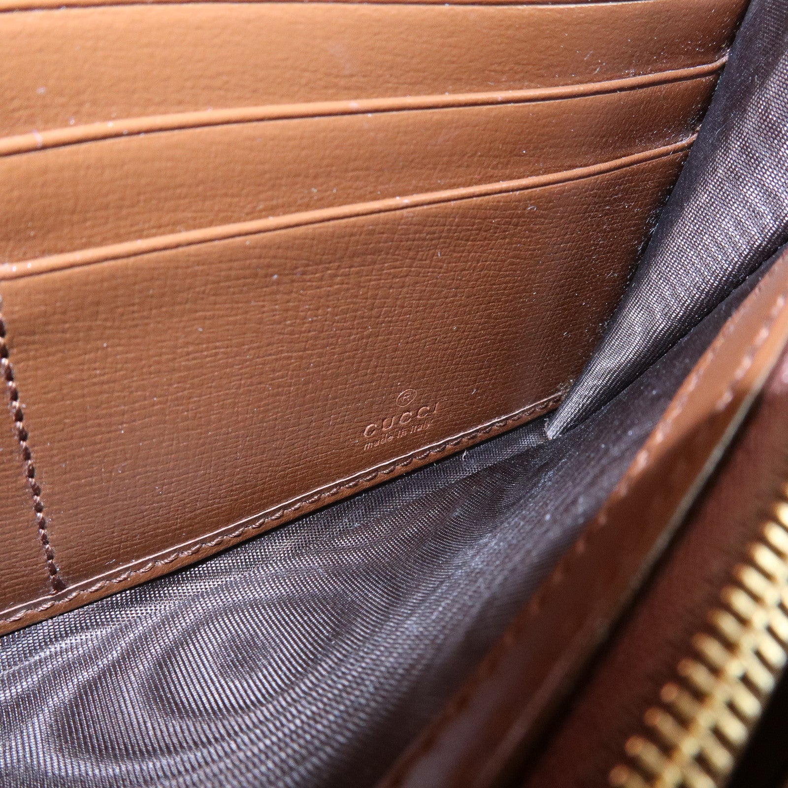 GUCCI Jackie 1961 Sherry Leather Chain Wallet Beige 652681.0416