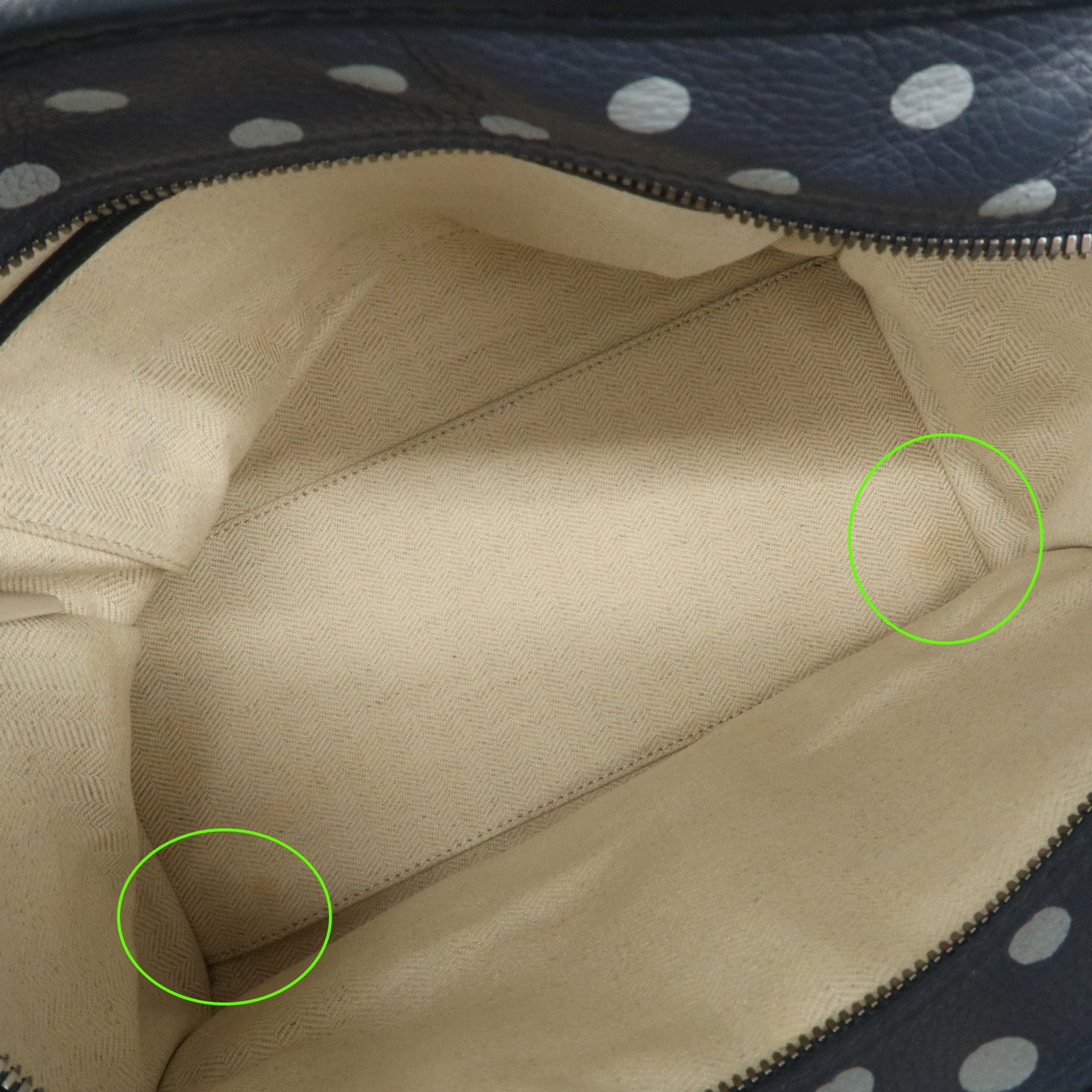 LOEWE Amazona Cruz Leather 2Way Bag Hand Bag Shoulder Bag Navy