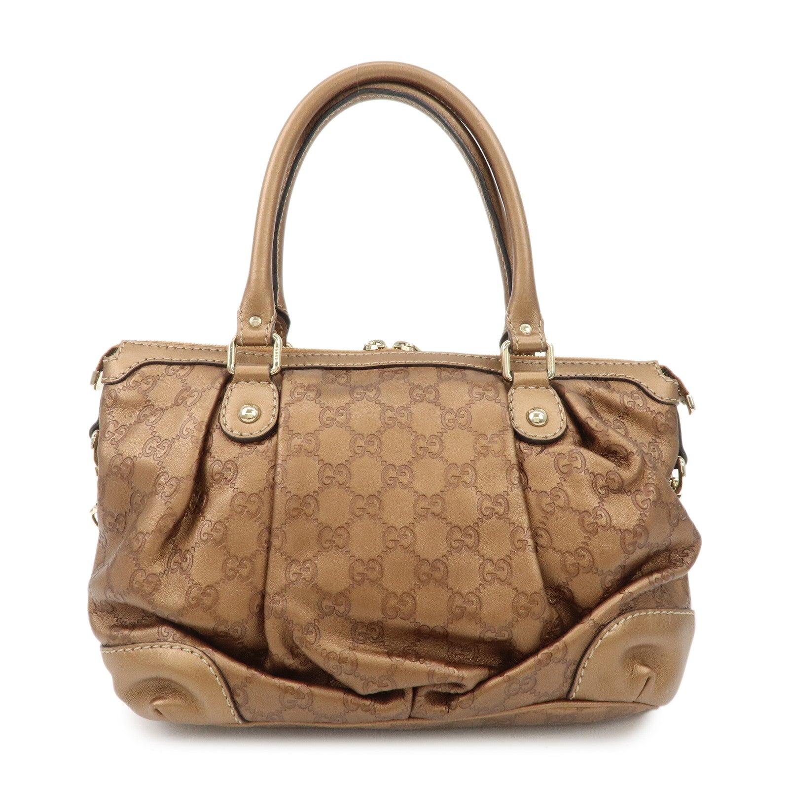 GUCCI Sukey Guccissima Leather 2Way Shoulder Bag Brown 247902