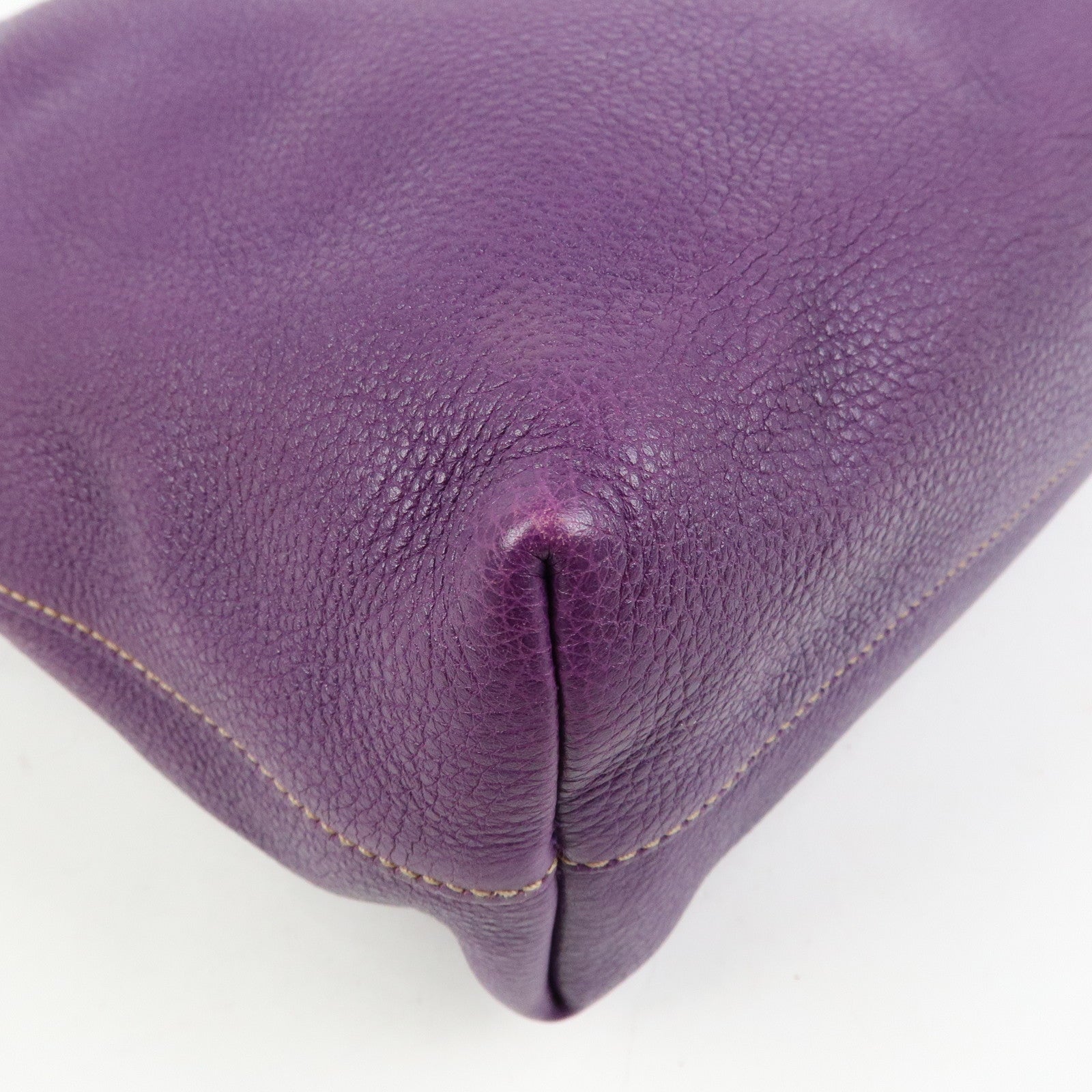PRADA  Leather 2Way Bag Tote Bag Shoulder Bag Hand Bag Purple