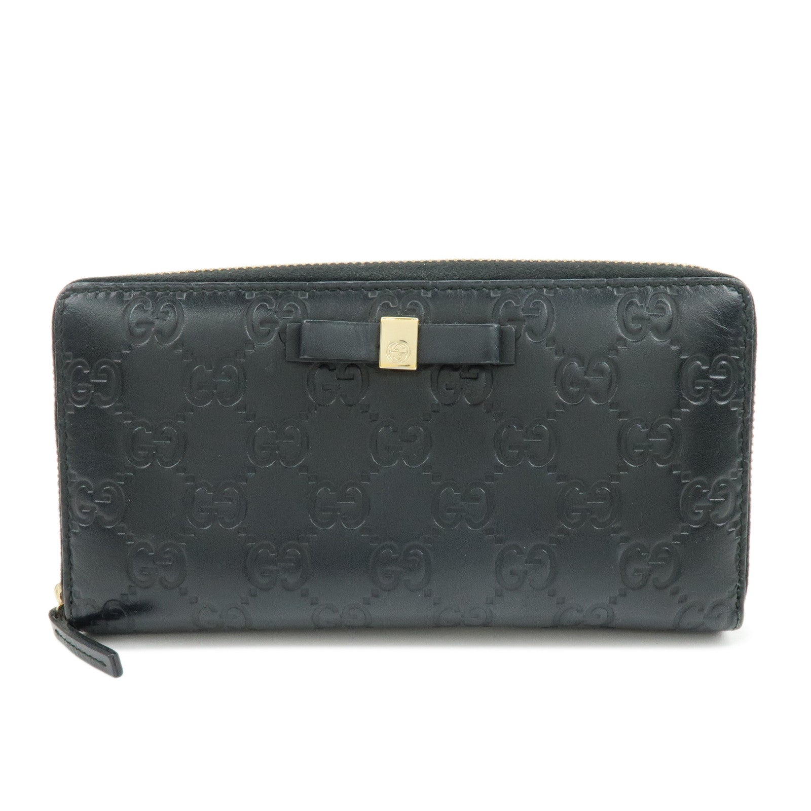 GUCCI Guccissima Interlocking G Ribbon Round Zippy Wallet 388680