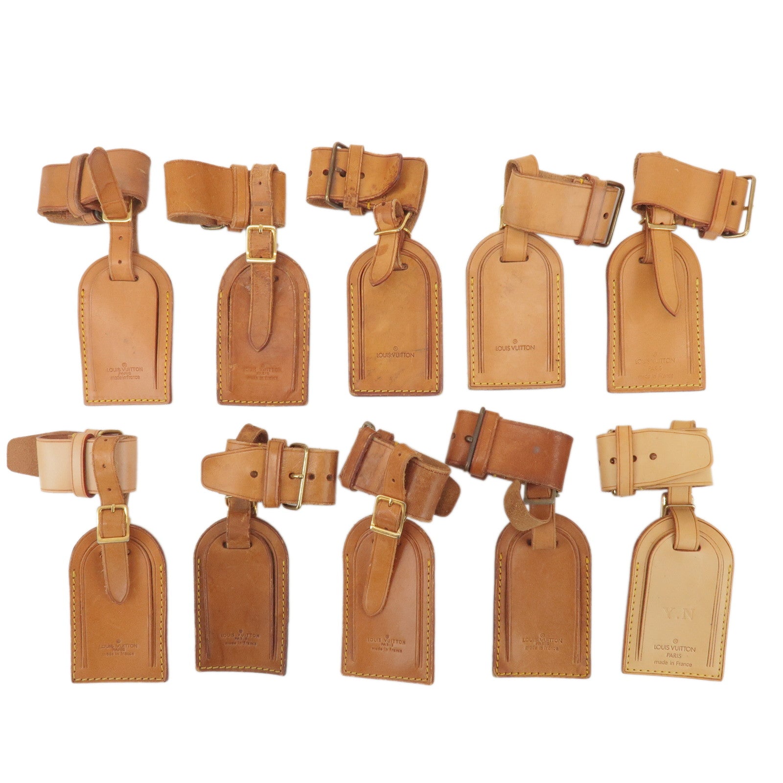 Louis Vuitton Set of 10 Leather Name Tag & Poignet