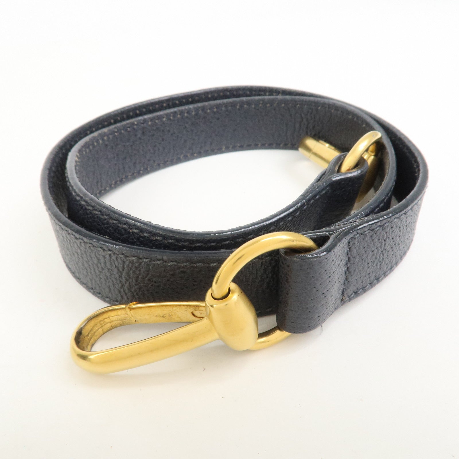 GUCCI Bamboo 2Way Bag Hand Bag Shoulder Bag Dark Navy 001繝ｻ2865