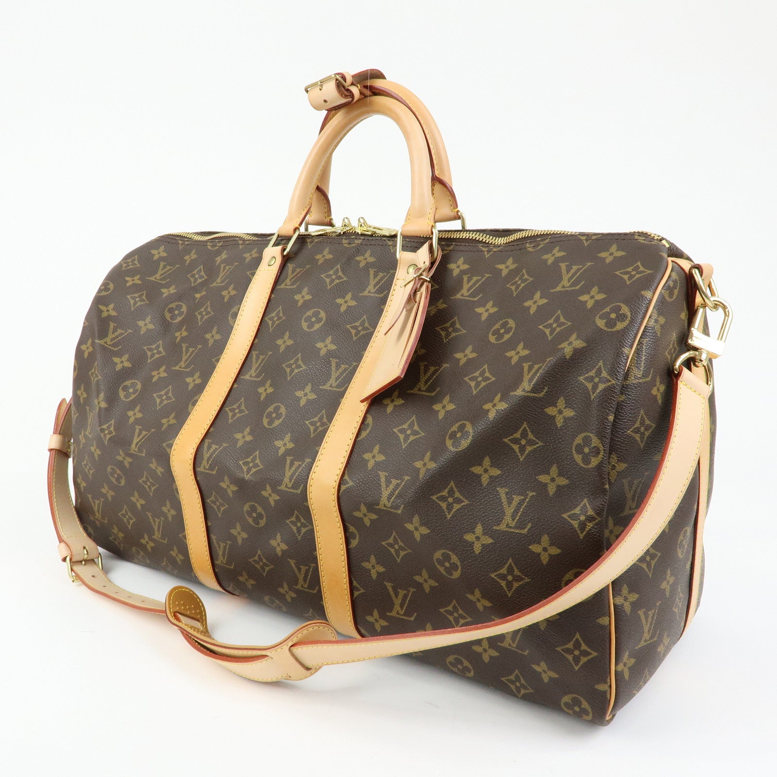 Louis Vuitton Monogram Keep All Bandouliere 50 Boston Bag M41416
