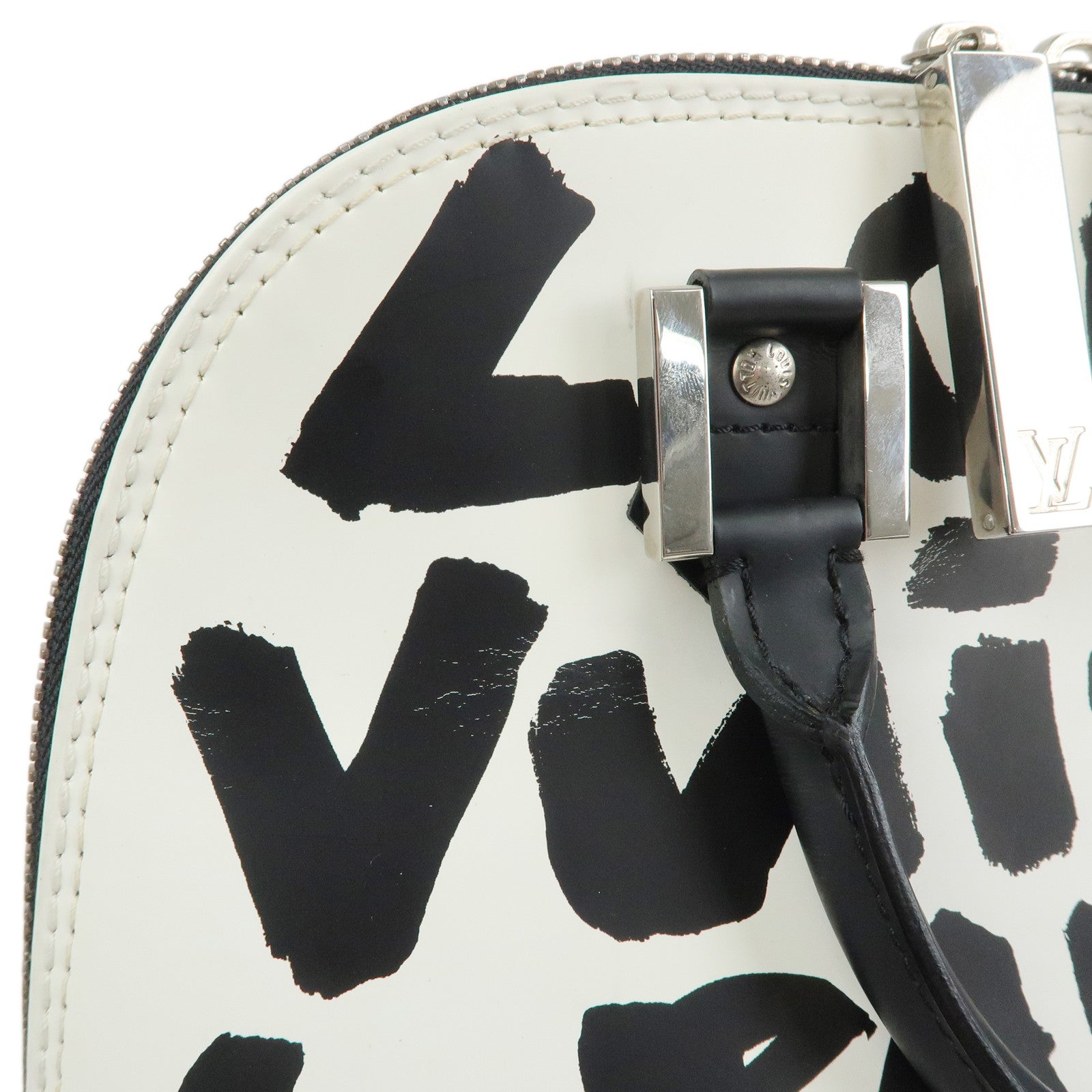 Louis Vuitton Monogram Graffiti Alma MM Hand Bag 2001 SS M92179