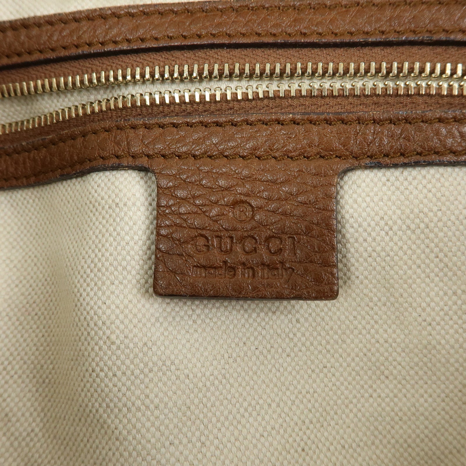 GUCCI Bamboo Leather Shoulder Bag Hand Bag Tassel Brown 269947