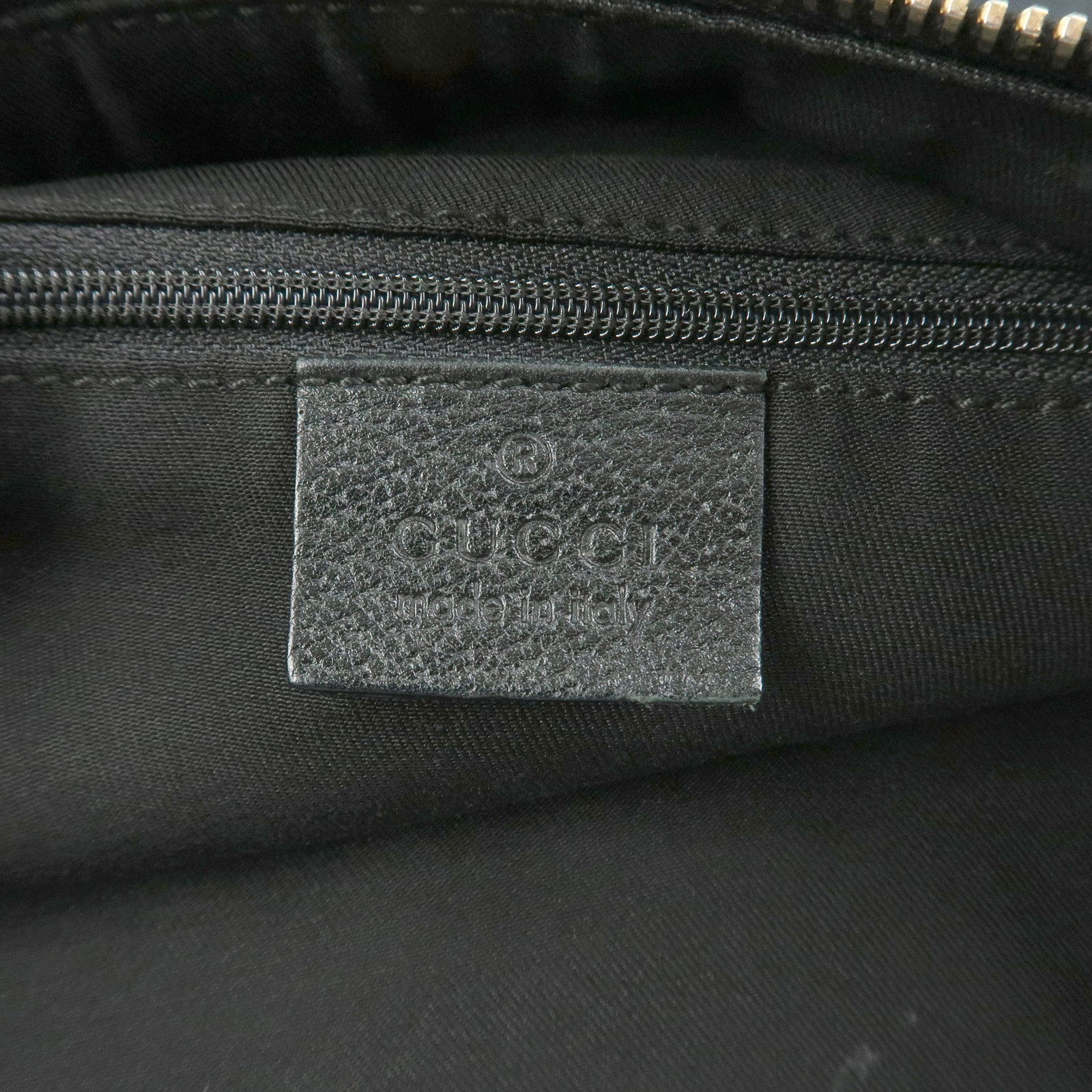 GUCCI Abbey GG Monogram Front Pocket Shoulder Bag Black 153025