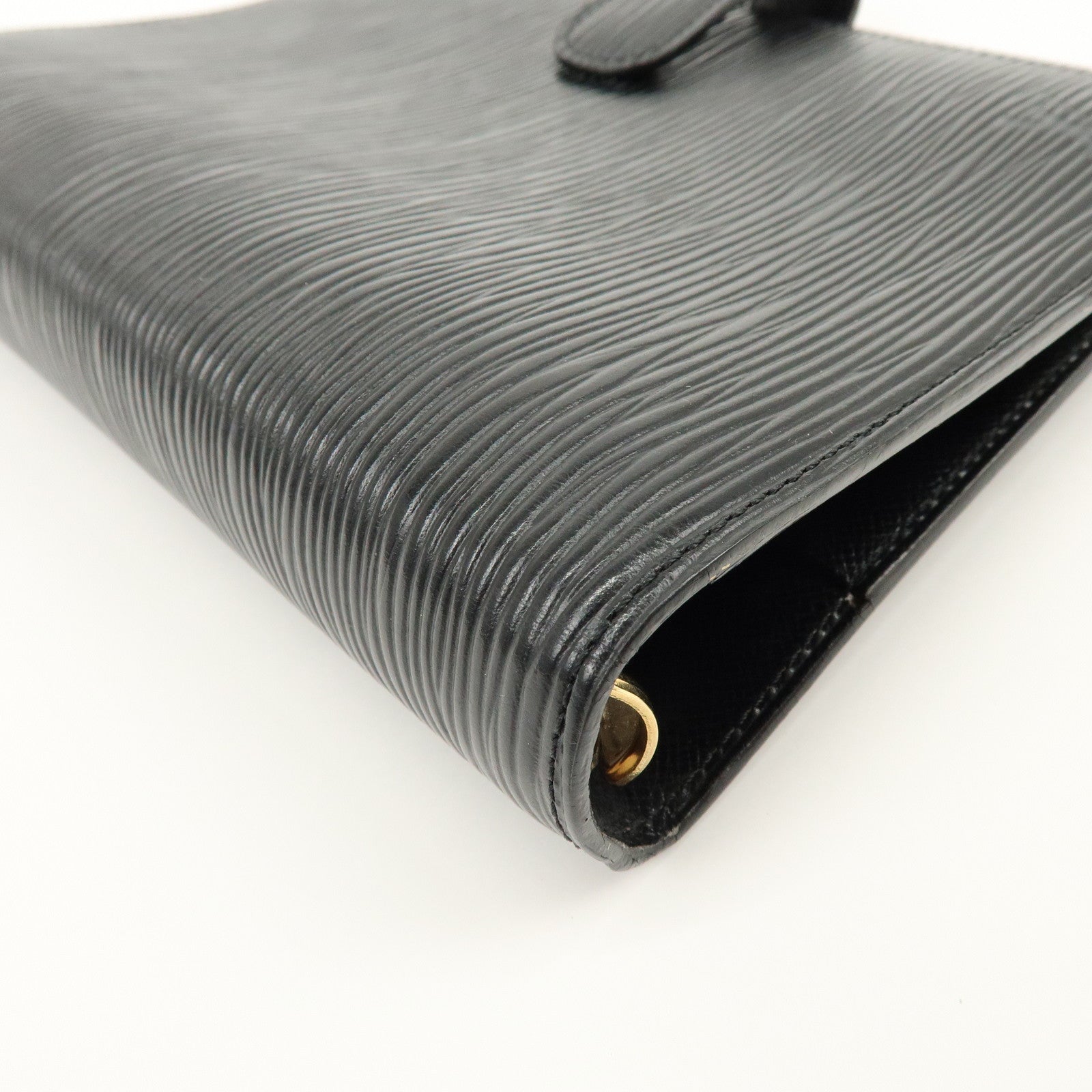 Louis Vuitton Epi Leather Agenda MM Planner Cover Noir Black R20042