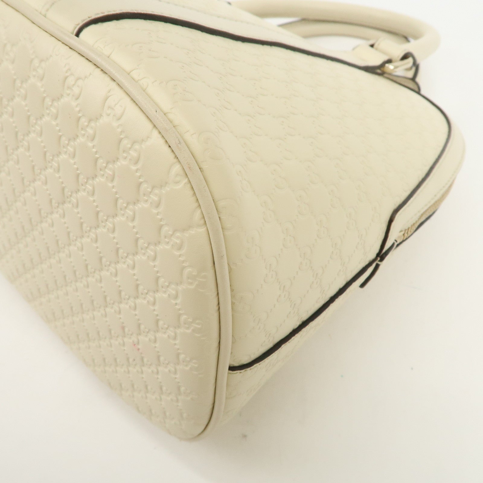 GUCCI Micro Guccissima Leather 2Way Bag Shoulder Bag Ivory 449663