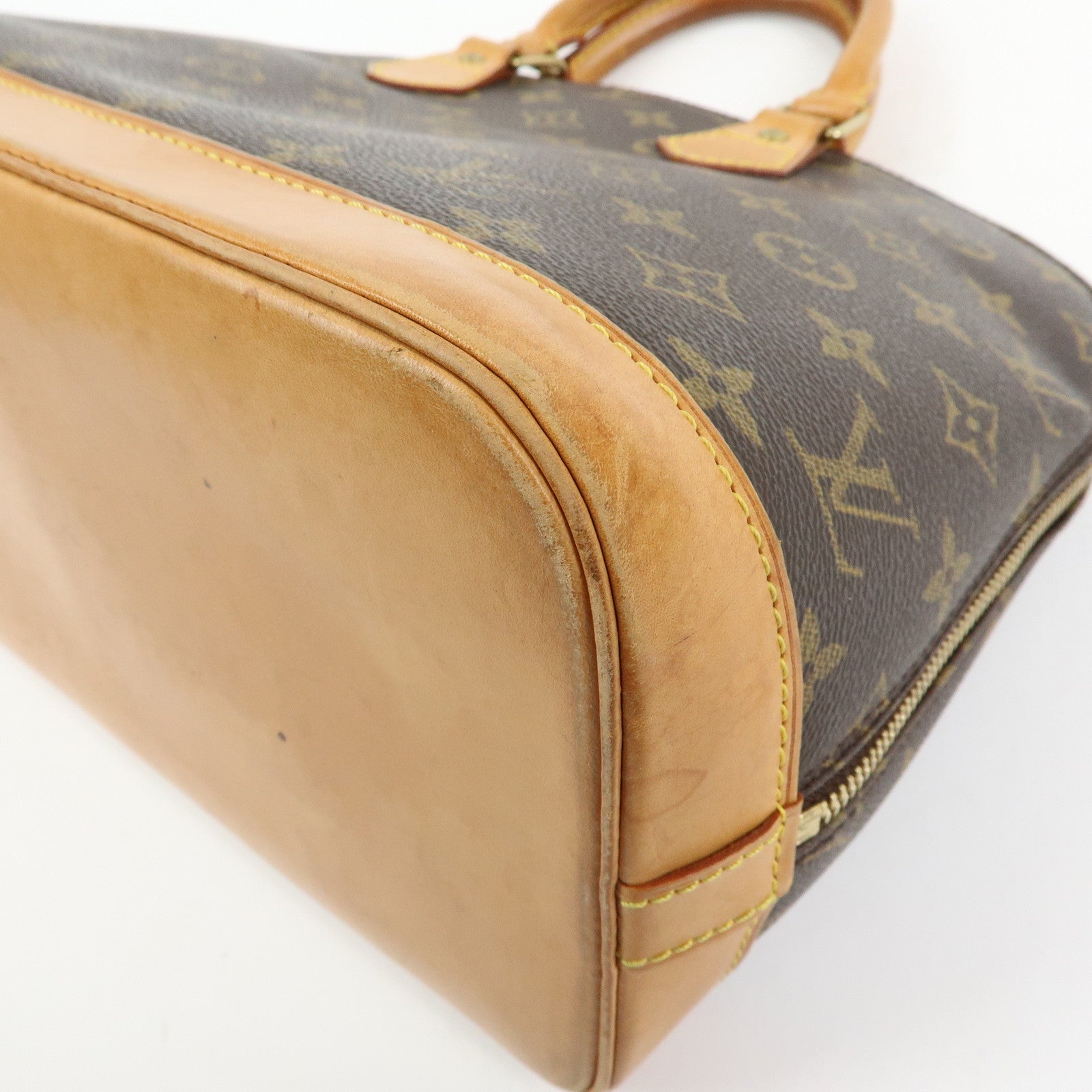 Louis Vuitton Monogram Alma Hand Bag Brown M51130