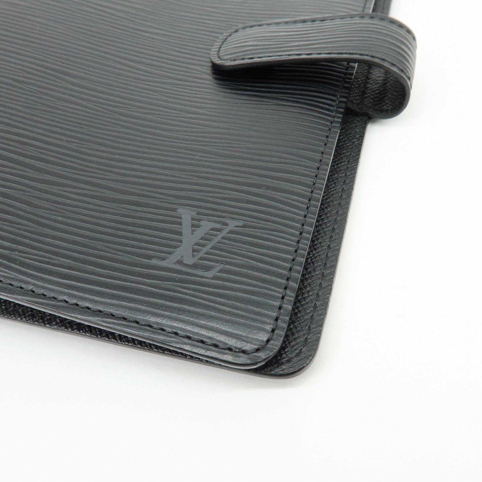 Louis Vuitton Epi Agenda MM Planner Cover Noir Black R20202