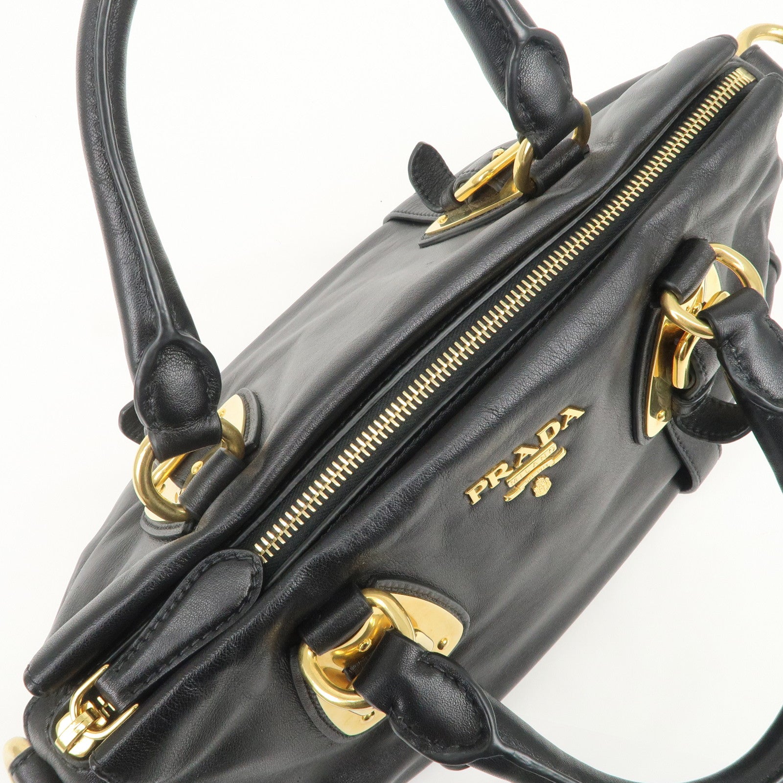 PRADA Logo 2Way Bag Hand Bag Shoulder Bag