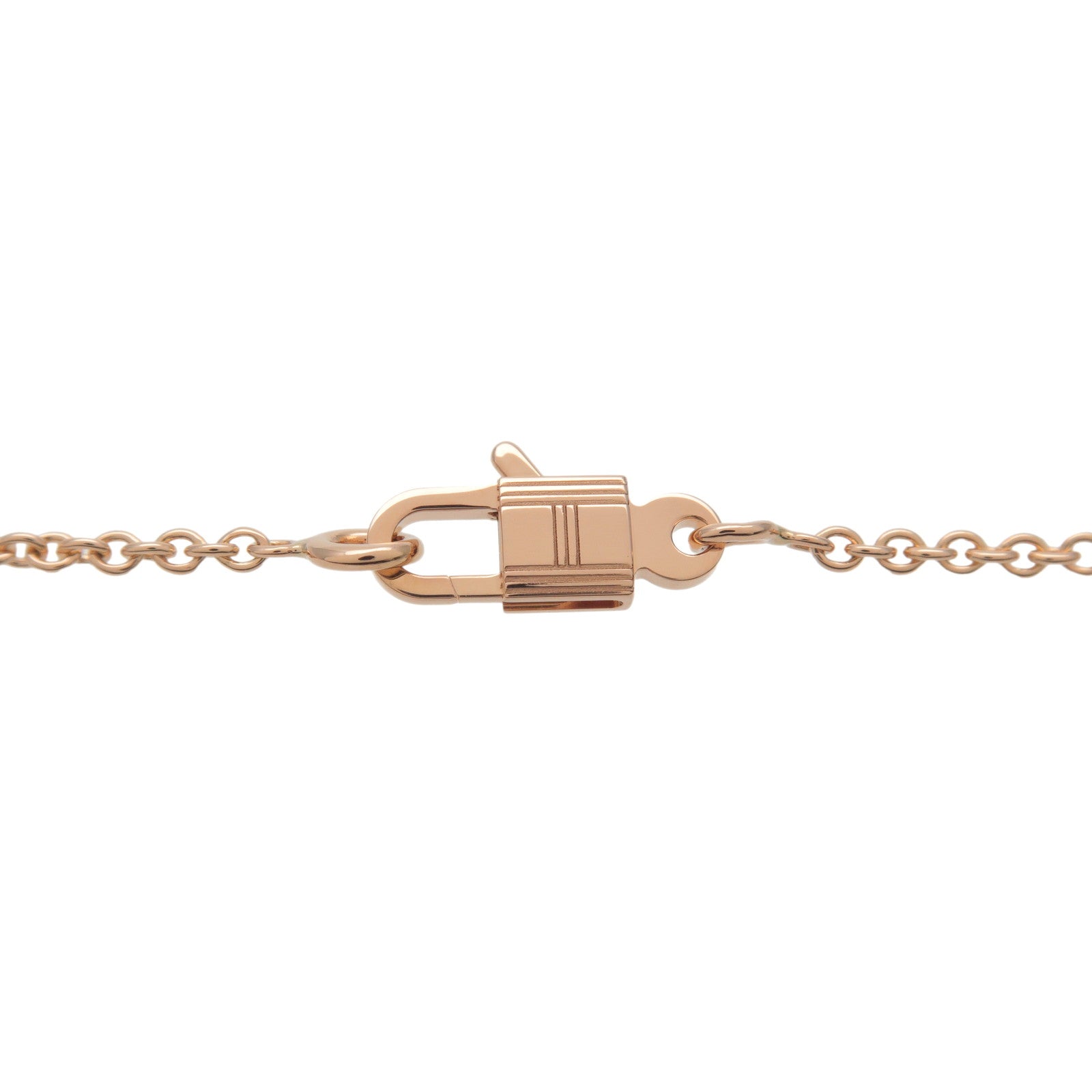 HERMES Kelly Cadena Diamond Necklace K18PG 750PG Rose Gold