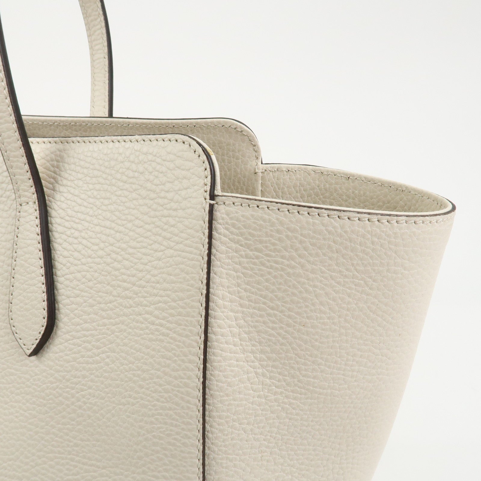GUCCI Interlocking G Swing Large Tote Bag Shoulder Bag Ivory 354397