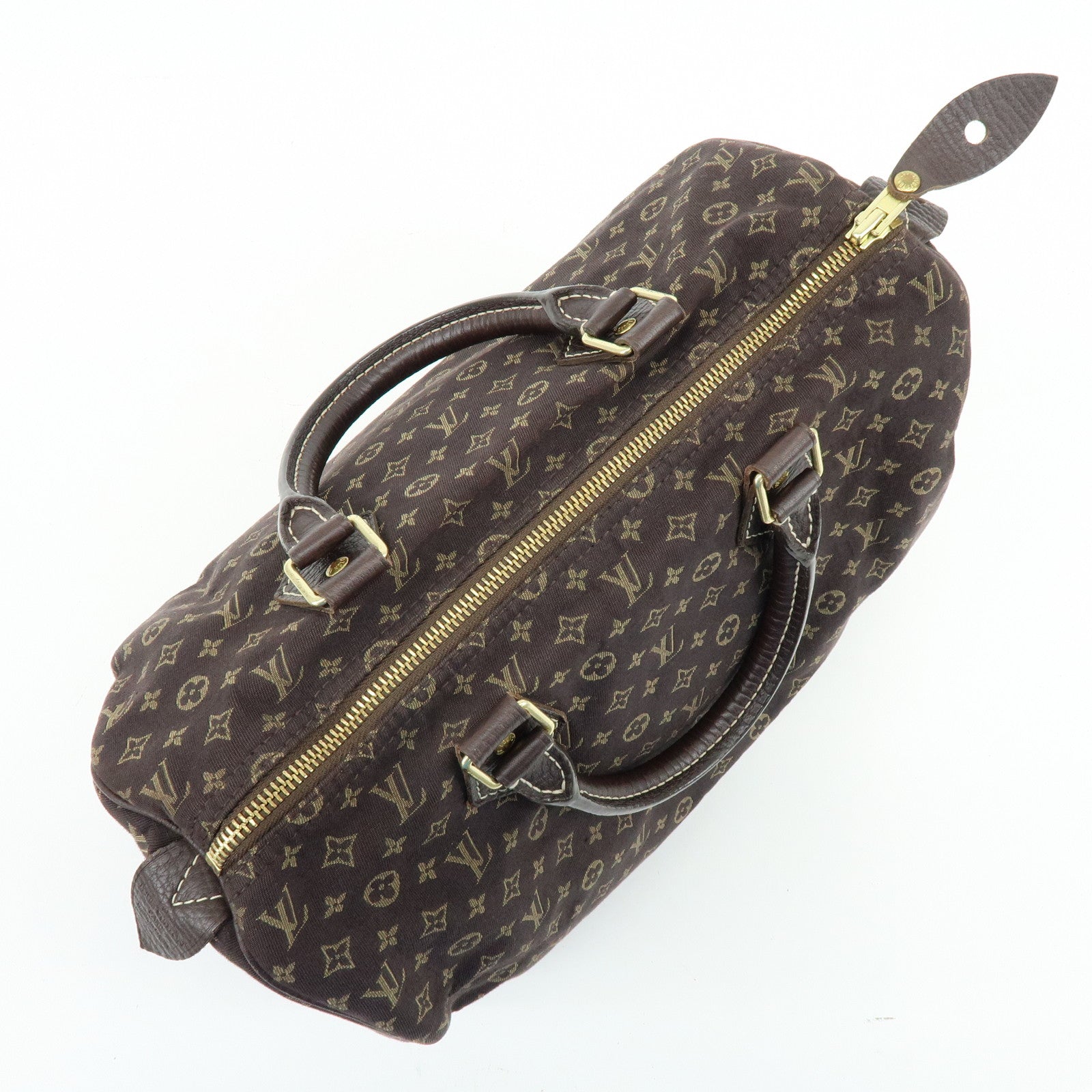 Louis Vuitton Monogram Mini Lin Speedy 30 Boston Bag Ebene M95224