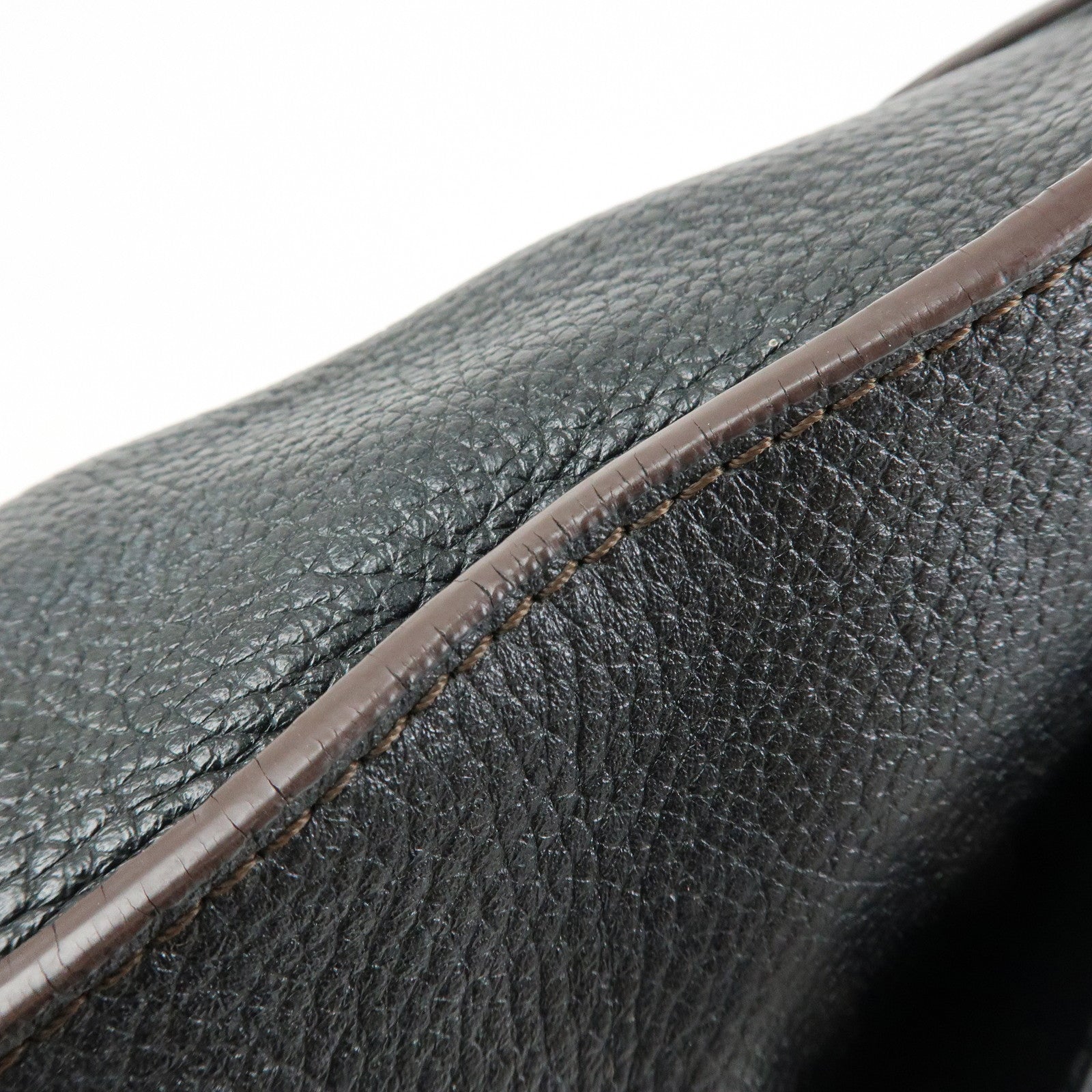 MCM Leather 2Way Bag Hand Bag Shoulder Bag Crossbody Bag Black