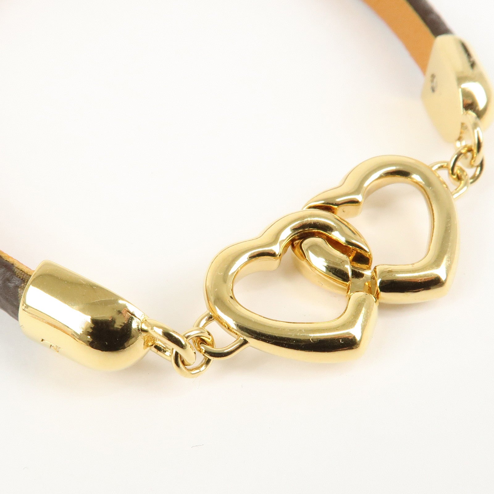 Louis Vuitton Monogram Say Yes Bracelet Brown Gold M6758E Used