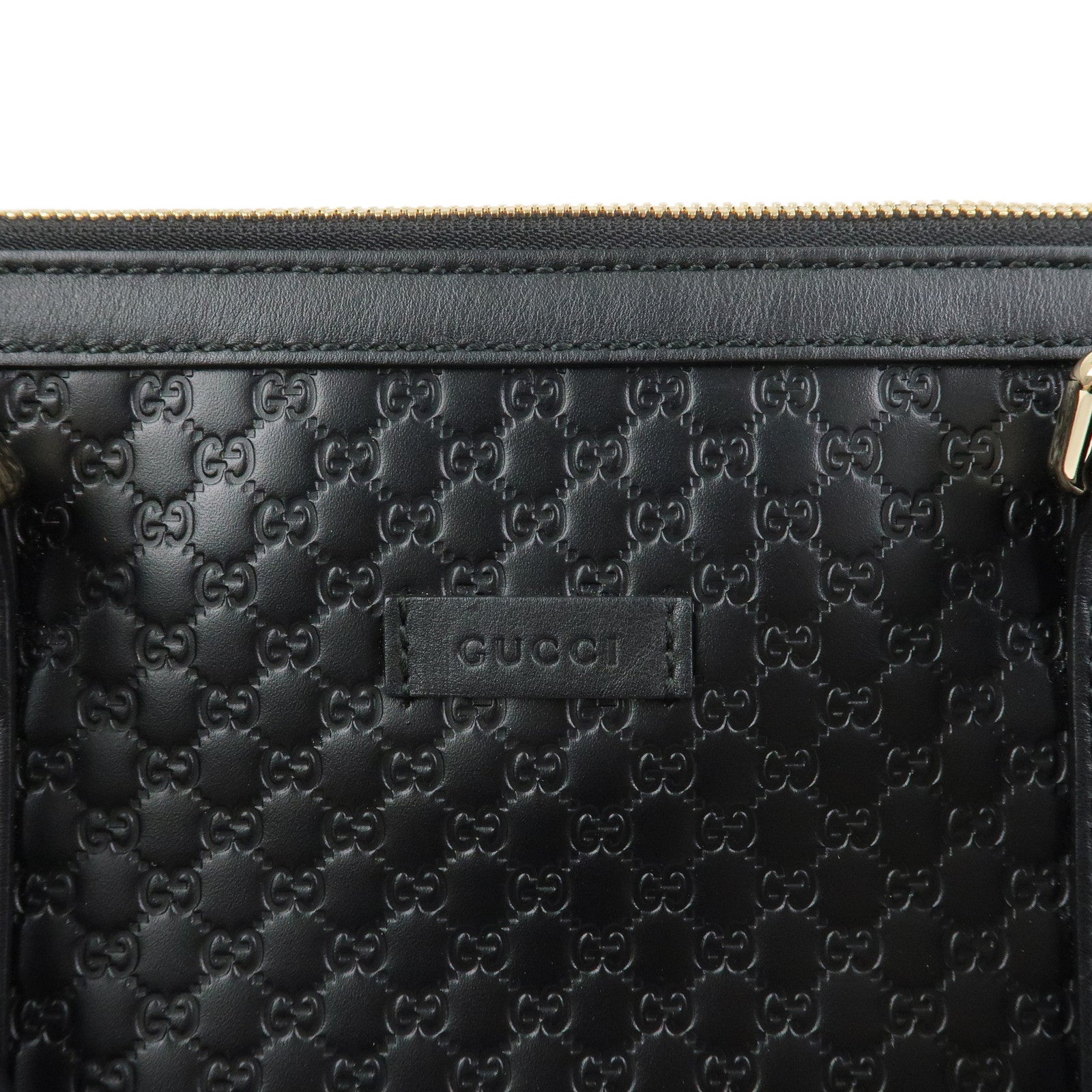 GUCCI Micro Guccissima Leather 2Way Hand Shoulder Bag Black 449659