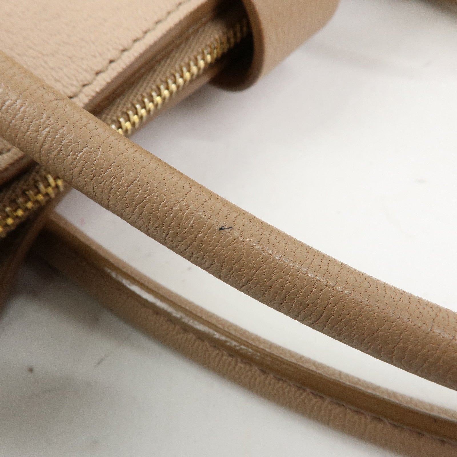 MIU MIU Madras Leather 2Way Bag Hand Bag Shoulder Bag Beige