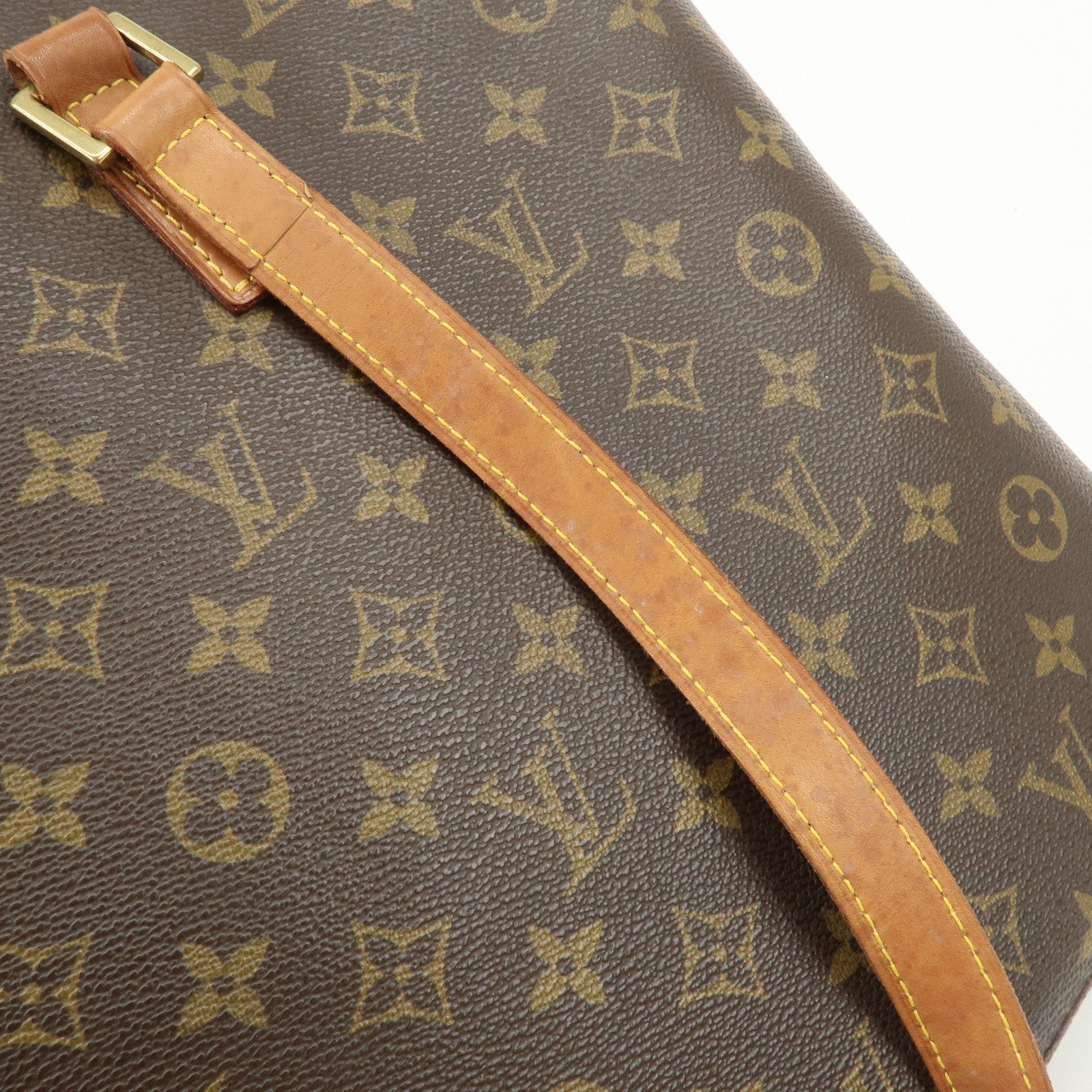 Louis Vuitton Monogram Luco Tote Bag Hand Bag Brown M51155 Used