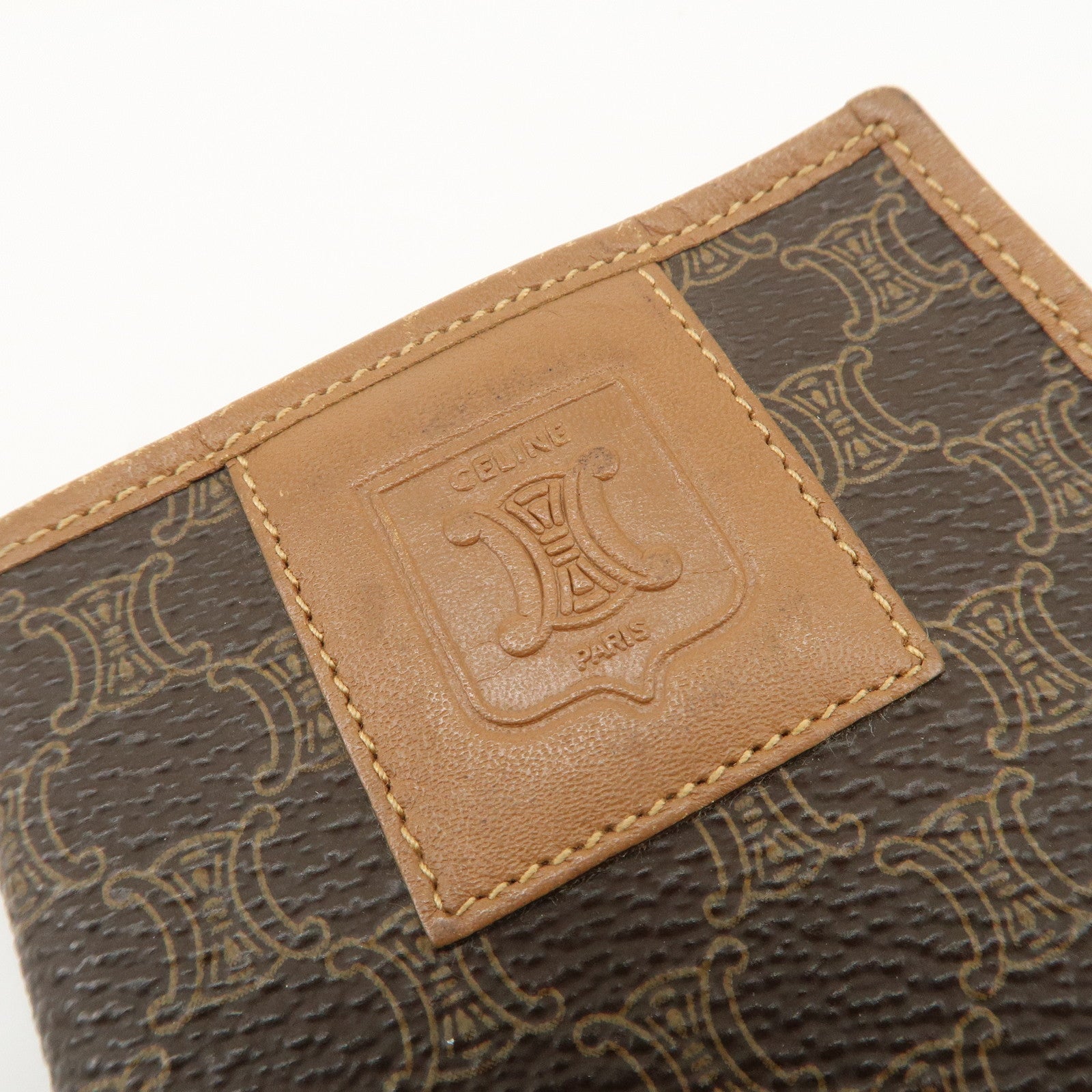 CELINE Macadam Set of 2 Sunglasses Case Key Case Brown