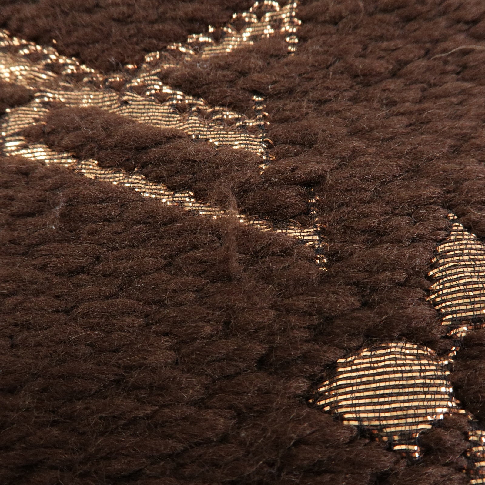 Louis Vuitton Echarpe Logomania Shine Wool Silk Scarf Brown M71383