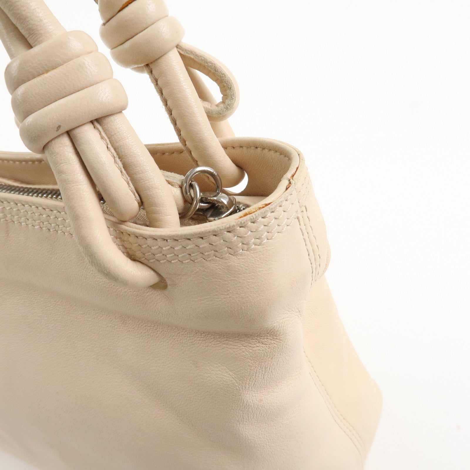 LOEWE Anagram Nappa Leather Hand Bag Shoulder Bag Beige