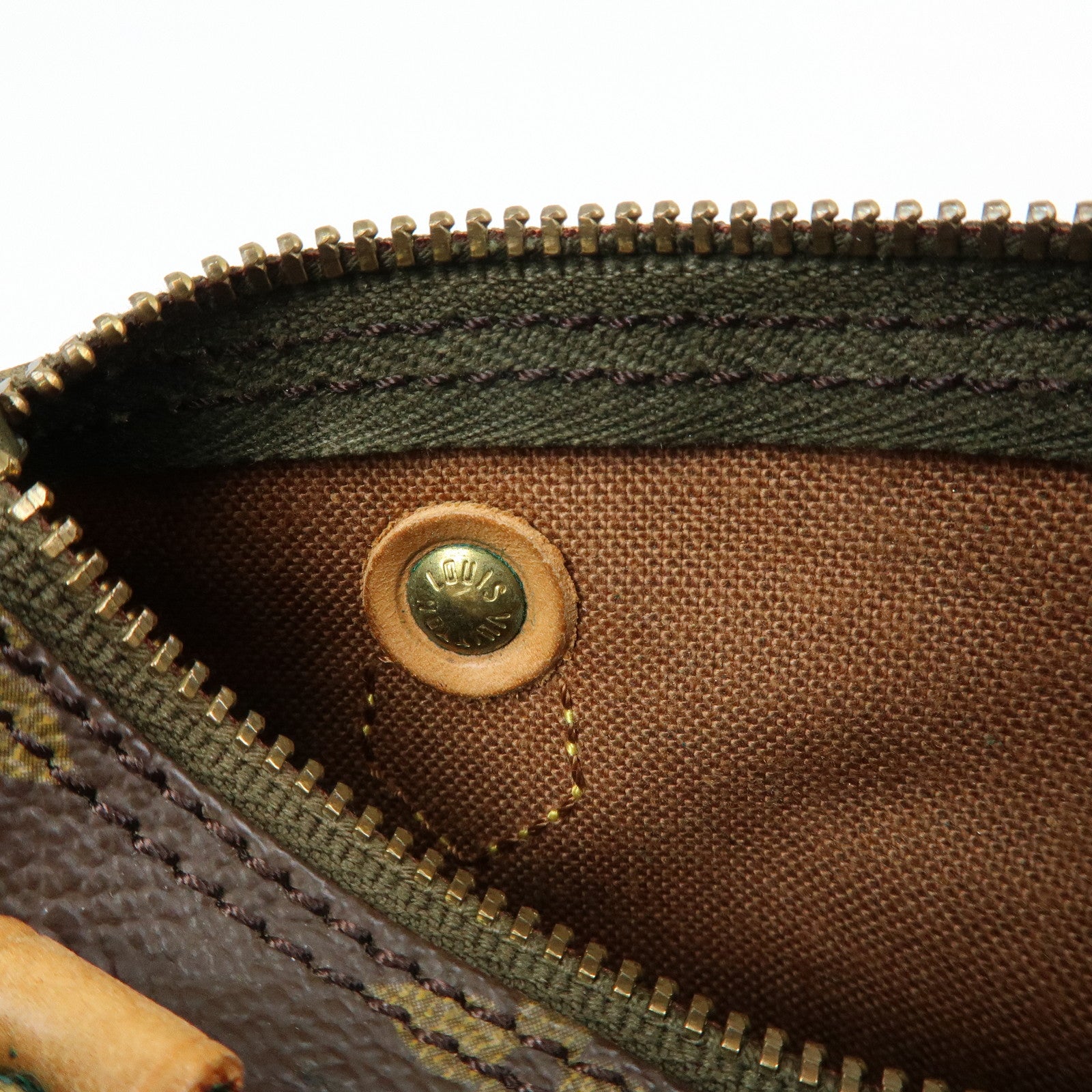 Louis Vuitton Monogram Mini Speedy Hand Bag & Strap Brown M41534