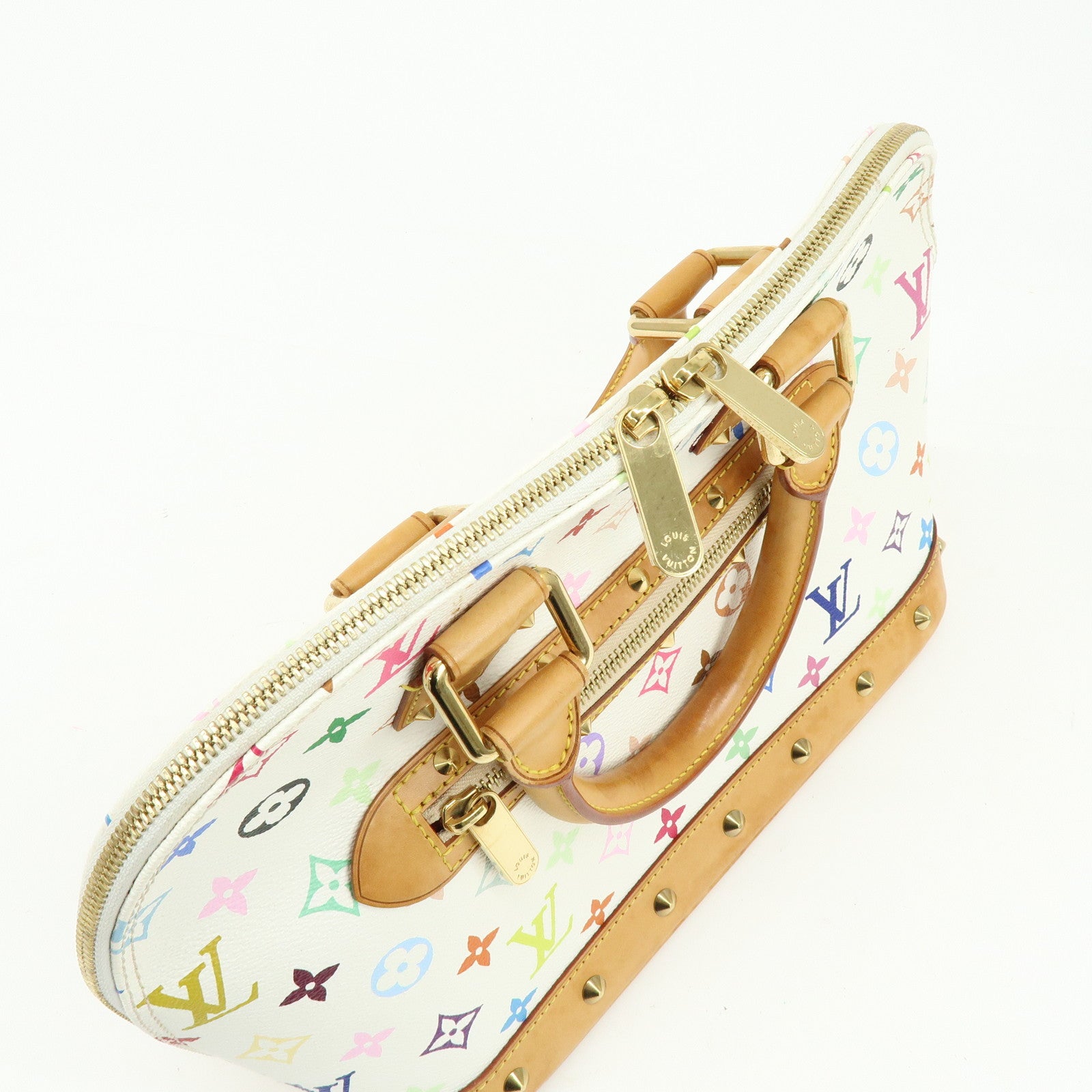 Louis Vuitton Monogram Multicolor Alma PM Hand Bag Blanc M92647