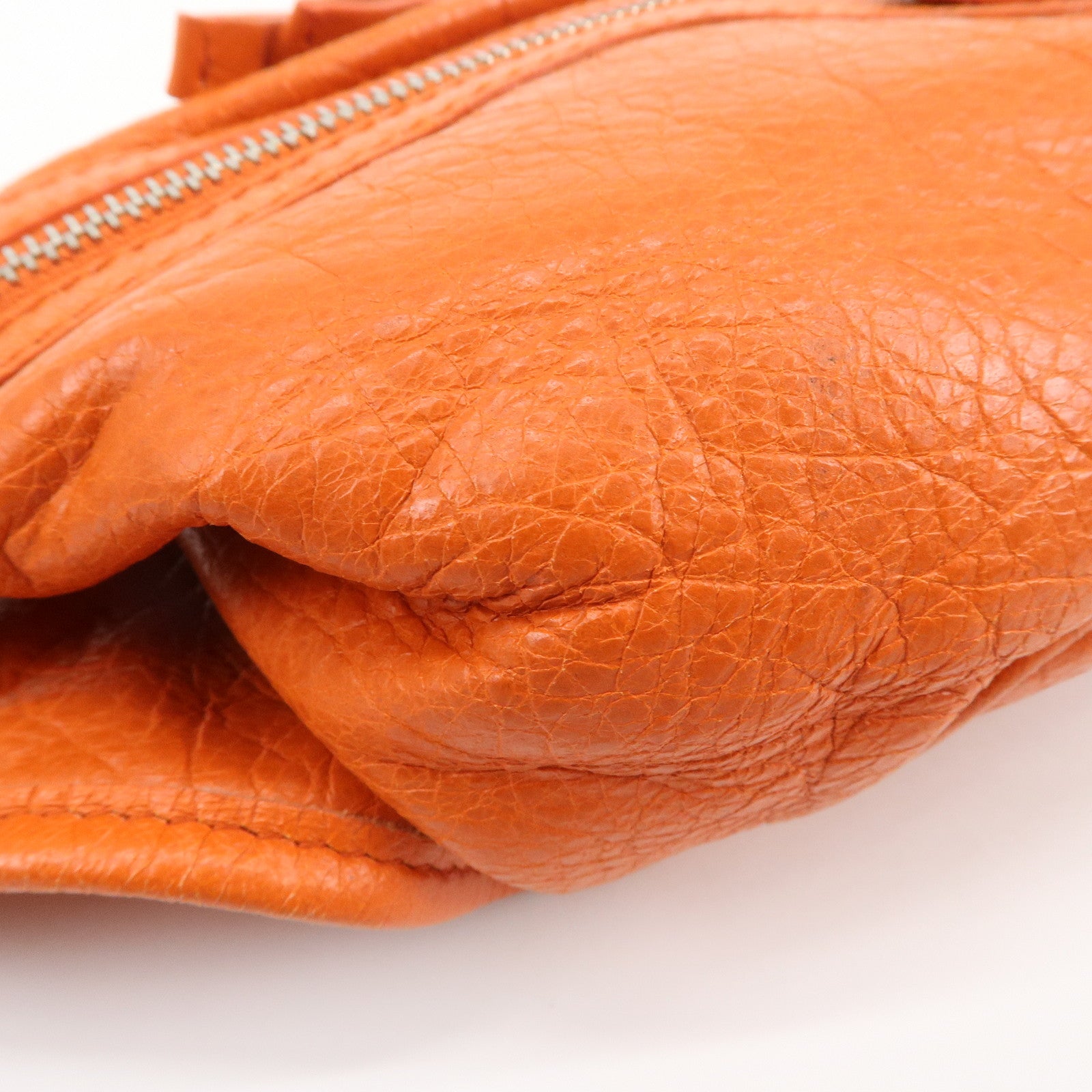 BALENCIAGA Neo Lift Leather Body Bag Crossbody Bag Orange 341628