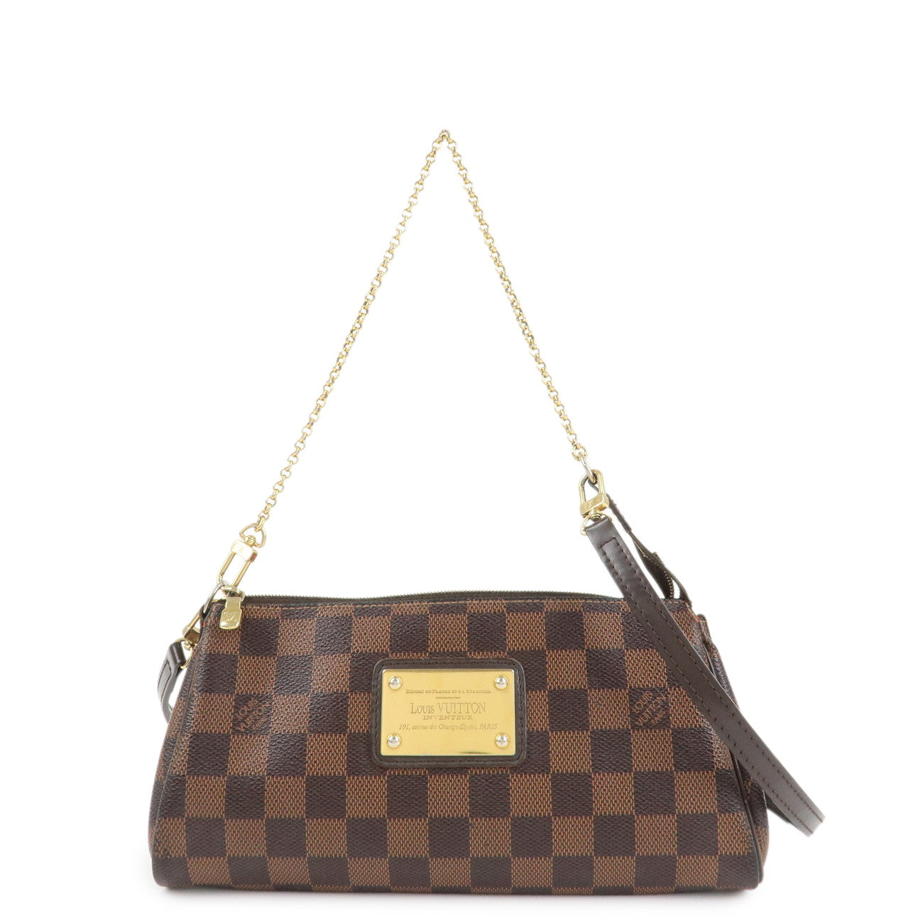 Louis Vuitton Damier Eva 2Way Hand Shoulder Bag Damier Ebene N55213 Used