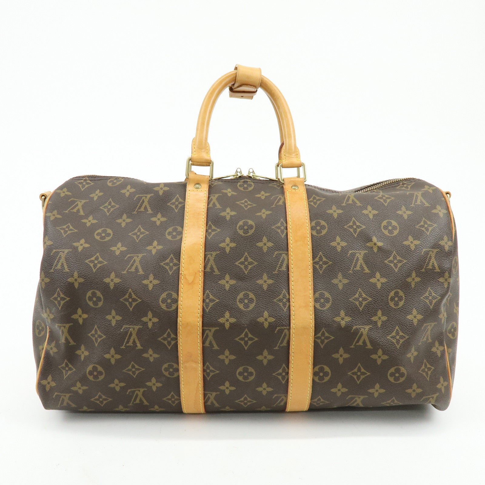 Louis Vuitton Monogram Keep All Bandouliere 45 Boston Bag M41418