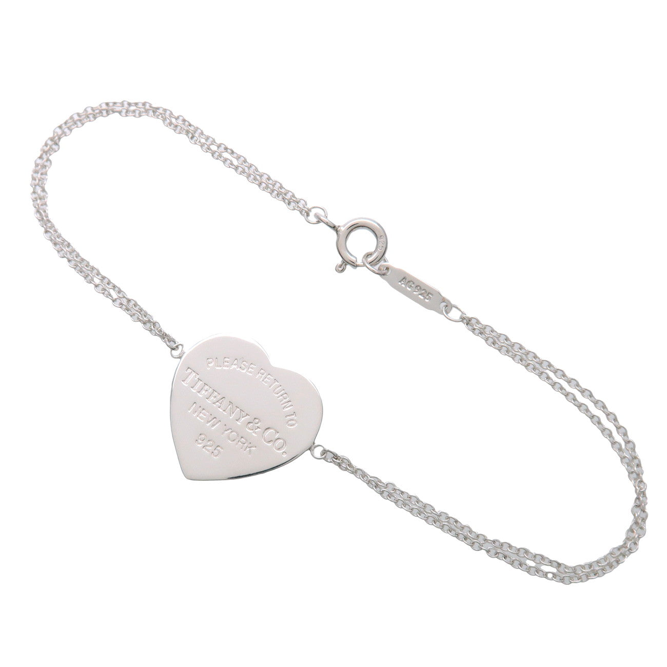 Tiffany & Co Return to Tiffany Heart Tag W Chain Bracelet SV925